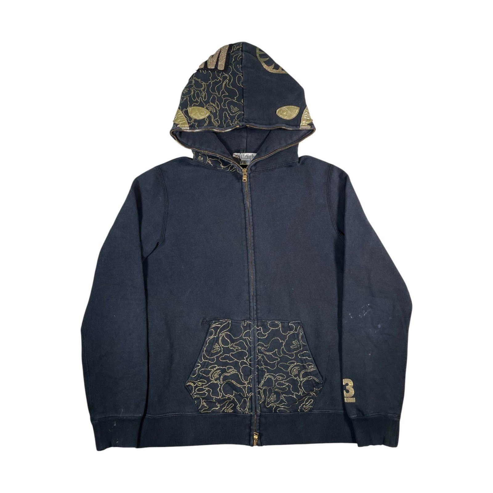 Bape Bape Black & Gold Zip Up Size S / US 4 / IT 40 - 1 Thumbnail