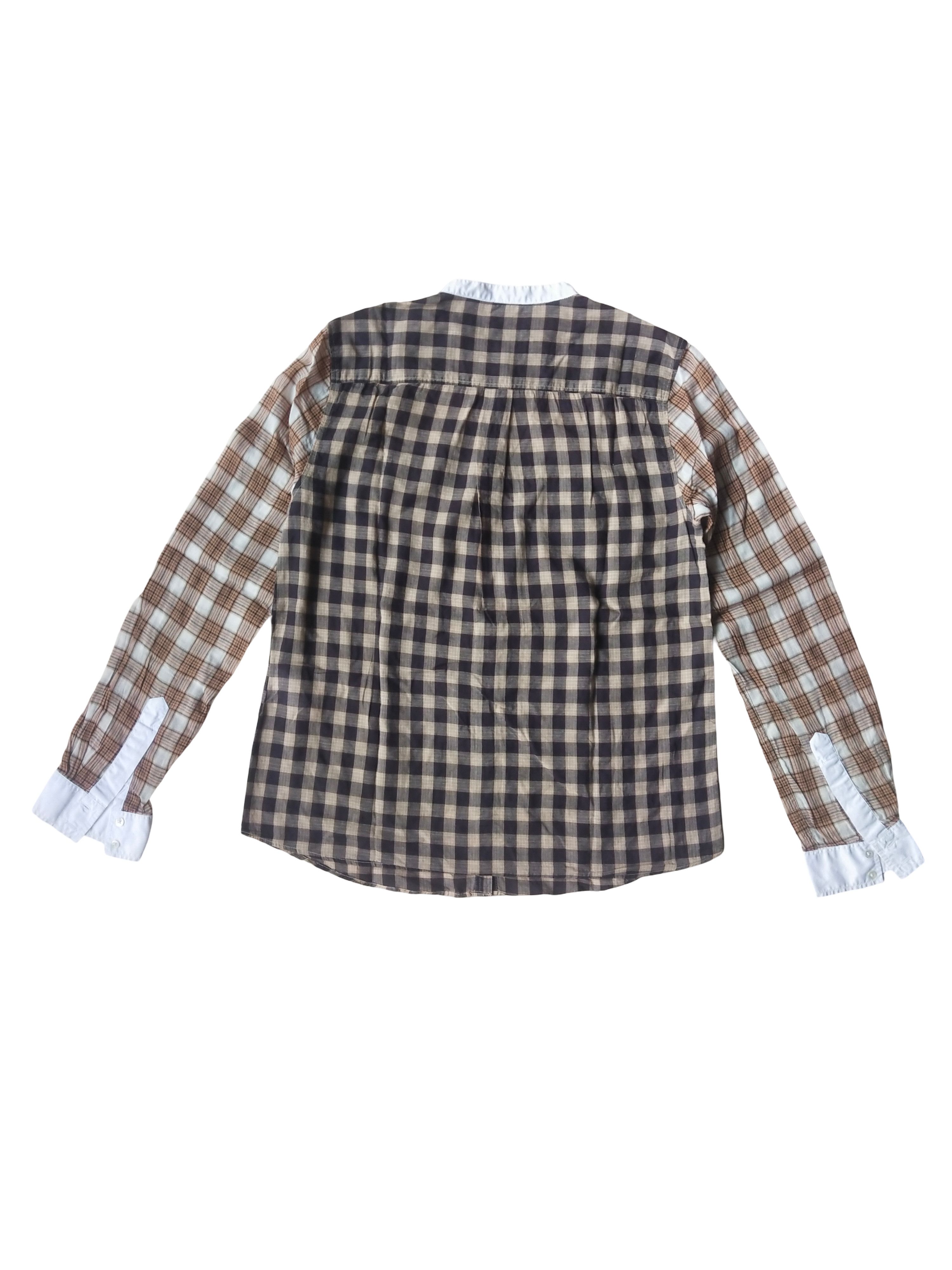 Chloe Chloe Stora Paris Mixed Plaid Band Collar Shirt Portugal Size M / US 6-8 / IT 42-44 - 5 Thumbnail