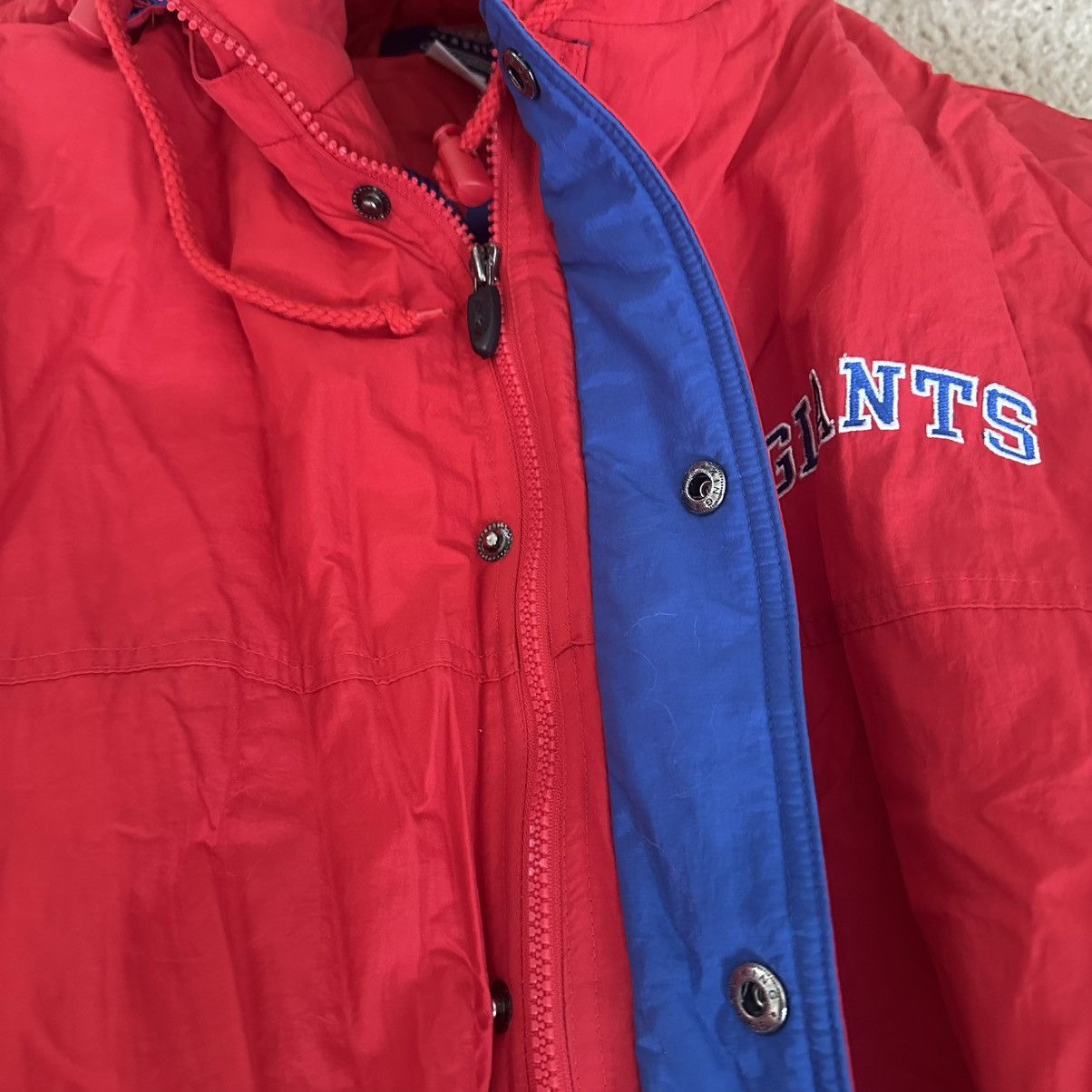 NFL × Reebok × Vintage VTG New York Giants Hooded Coat NFL Reebok Gridiron Classic Size US XL / EU 56 / 4 - 11 Thumbnail