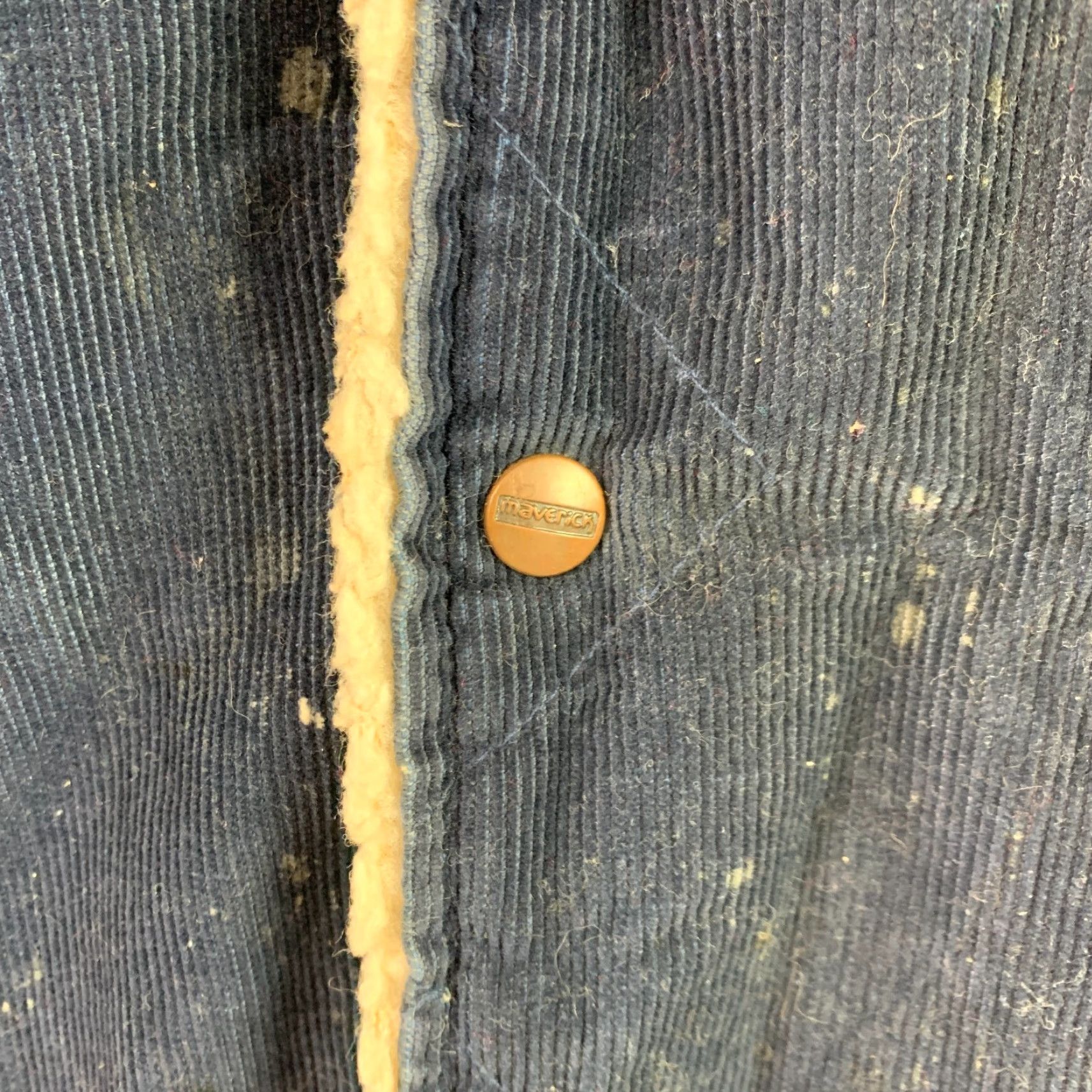 Vintage VINTAGE Maverick Ranch Coat Corduroy Sherpa Blue Mens Large 3JL57NV Size US L / EU 52-54 / 3 - 7 Thumbnail