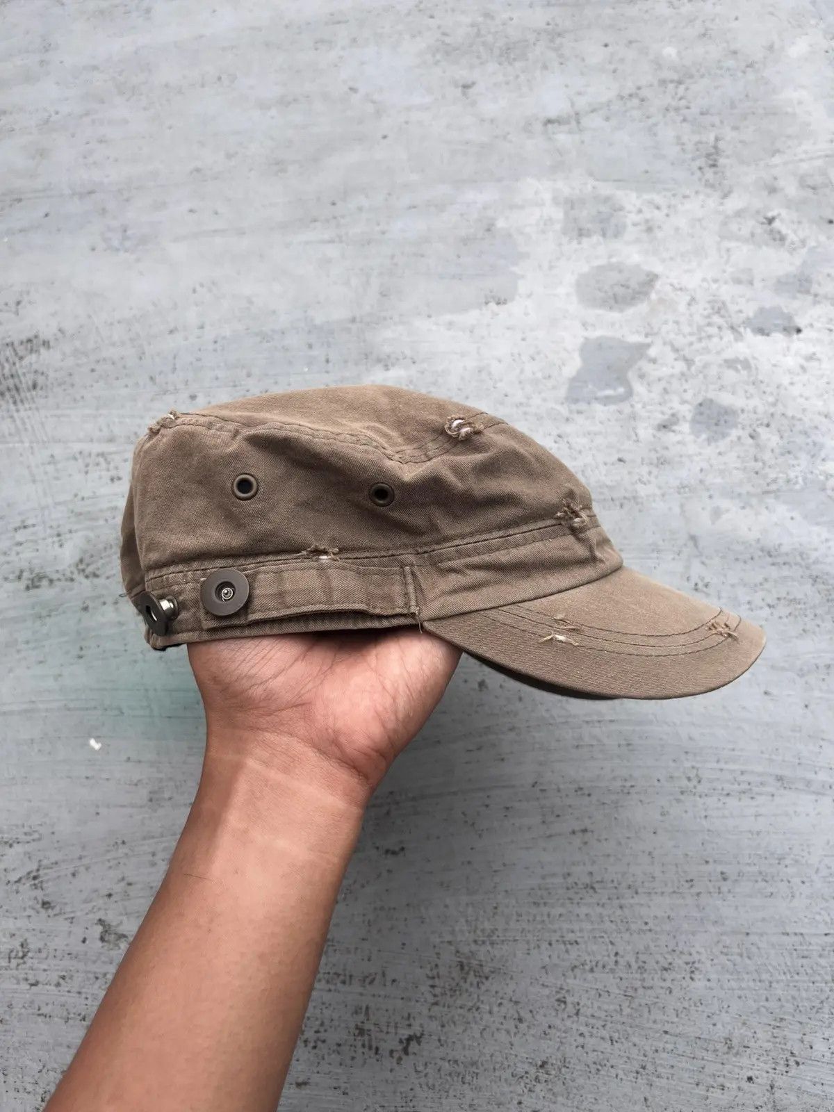 14th Addiction TWO FOLD DISTRESSED STUDDED HAT LGB Size ONE SIZE - 5 Thumbnail