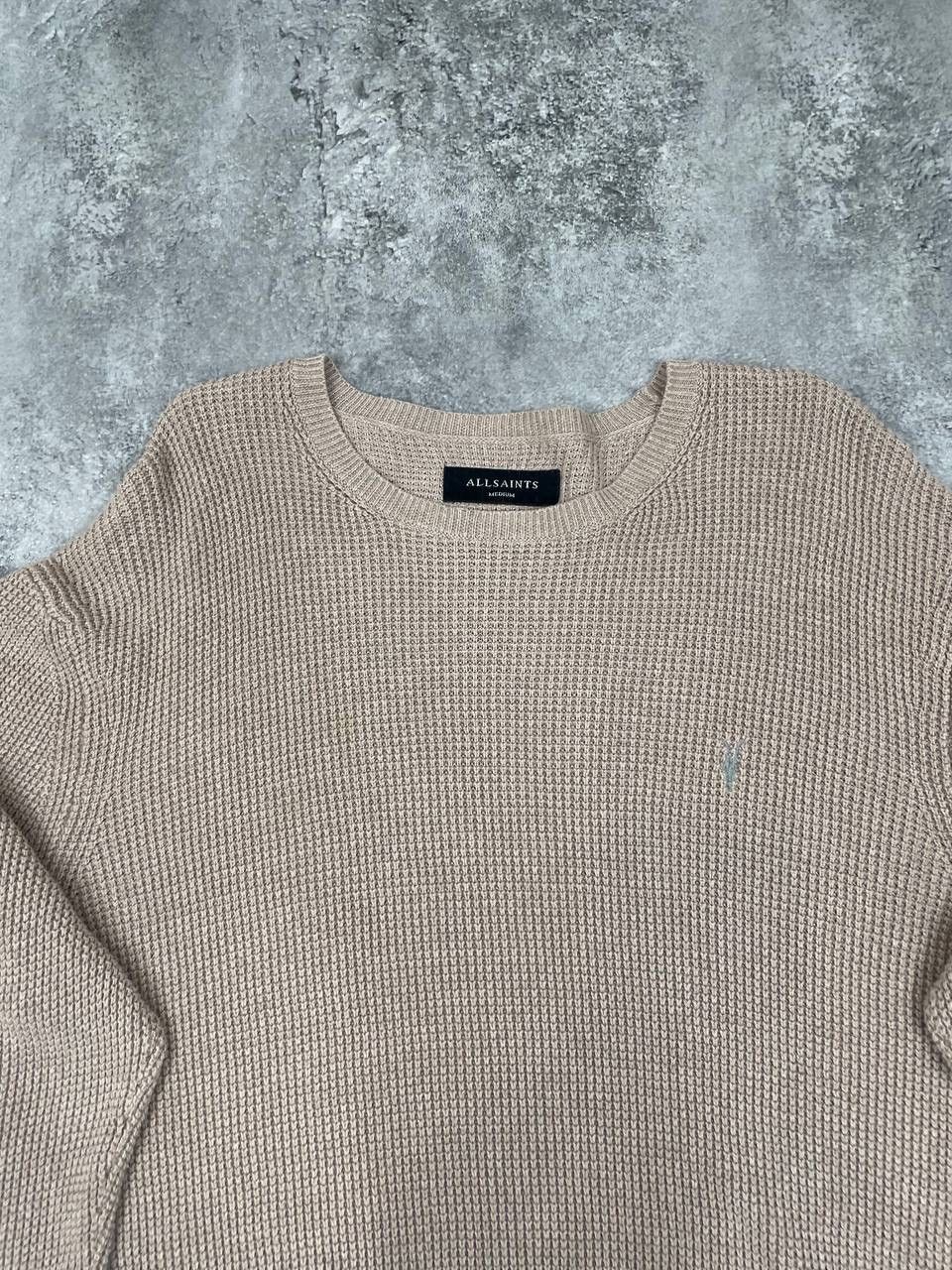 Allsaints AllSaints Men Cotton Knit Sweater Beige Size M Size US M / EU 48-50 / 2 - 2 Thumbnail