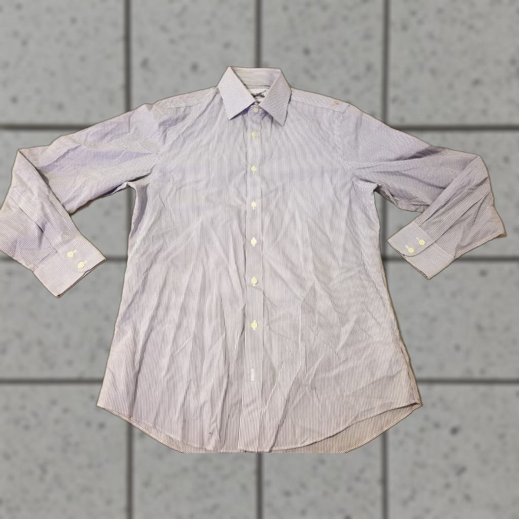 Charles Tyrwhitt Charles Tyrwhitt Dress Shirt 15 33 Blue Button Cotton Mens Size 40R - 1 Thumbnail