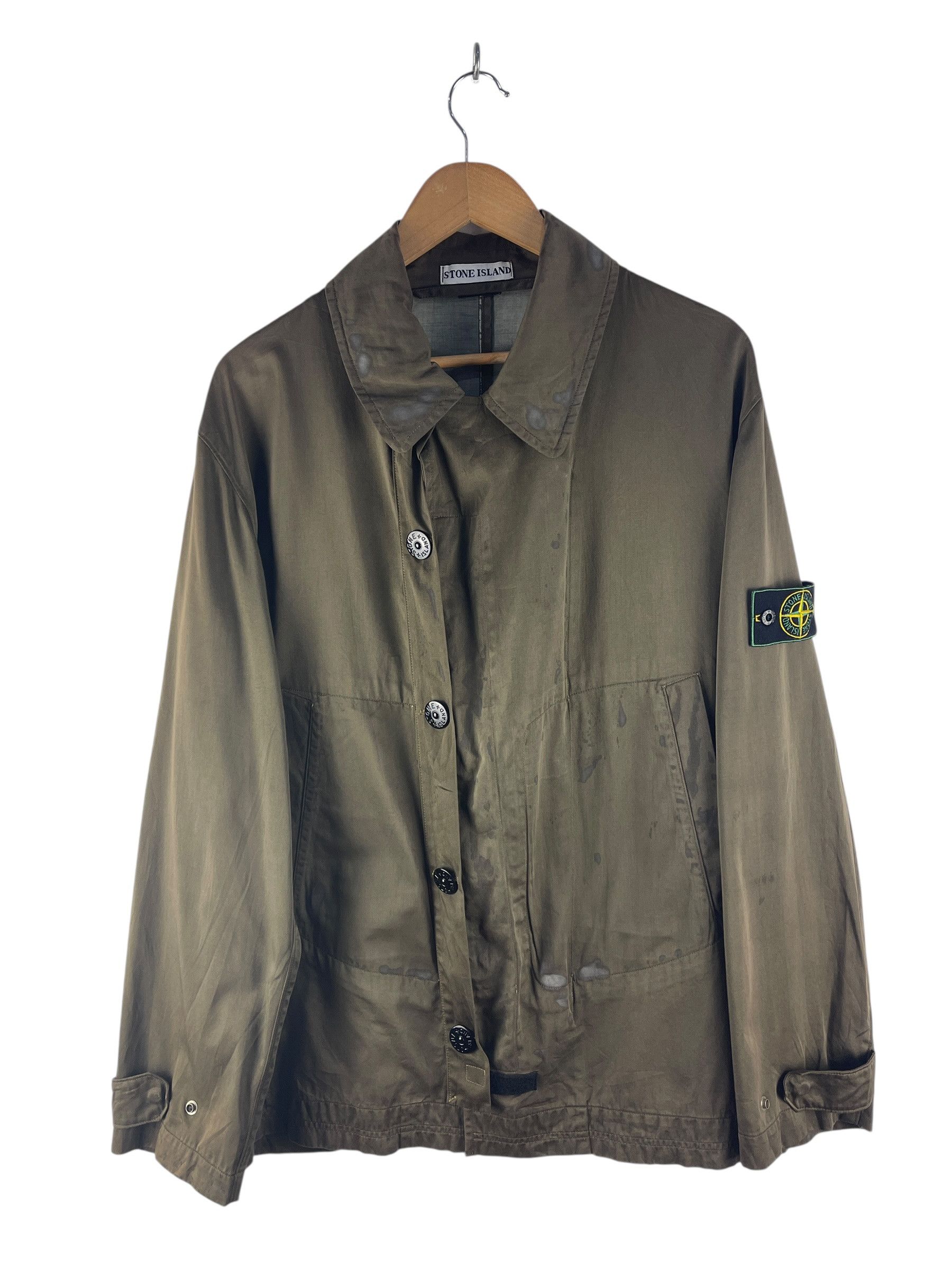 Stone Island Vintage Stone Island Raso Gommato Jacket – Made in Italy Size L / US 10 / IT 46 - 1 Thumbnail