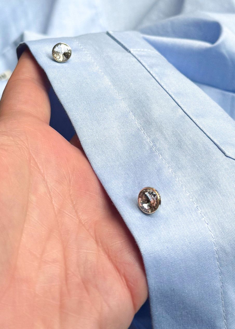 Miu Miu Miu Miu 2018 Blue Chambray Black Cat Embroidered Shirt Size XS / US 0-2 / IT 36-38 - 6 Thumbnail