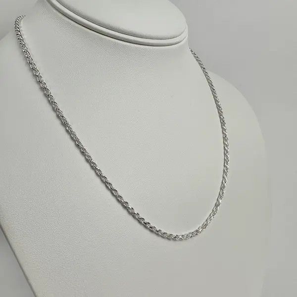 Jewelry Silver Chain Solid .925 Silver Rope Chain 2.5mm 18 Inches Size ONE SIZE - 7 Thumbnail