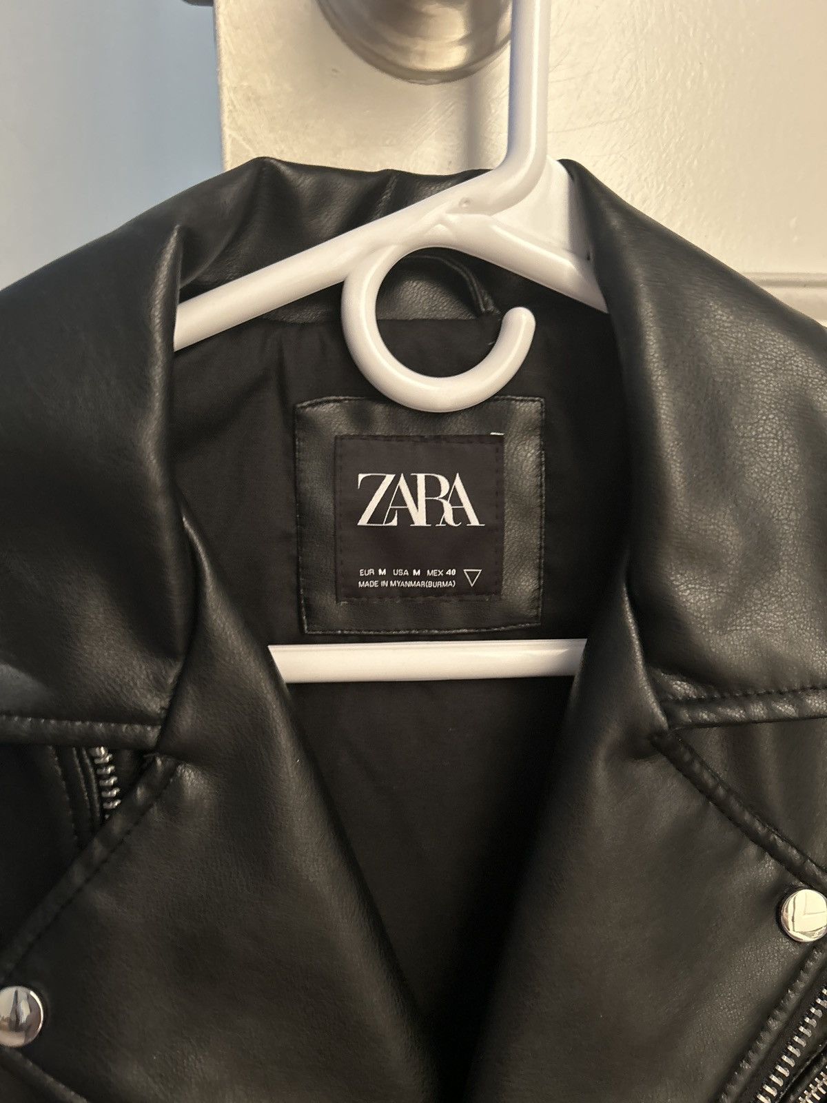 Zara Zara Leather Biker Jacket Size US M / EU 48-50 / 2 - 2 Thumbnail