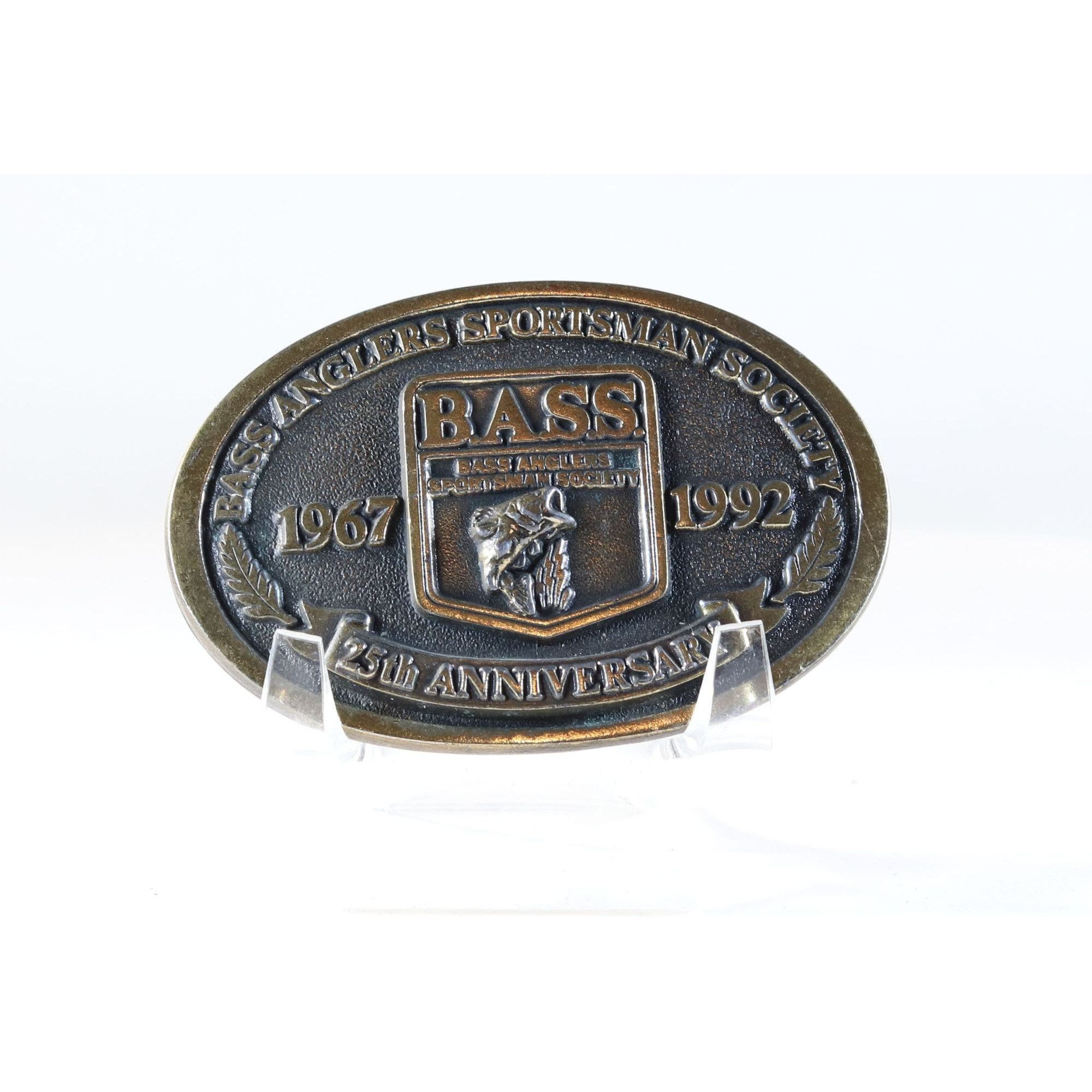 Vintage Belt Buckle Bass Anglers Sportsman Society 25th Anniversary Size ONE SIZE - 2 Thumbnail