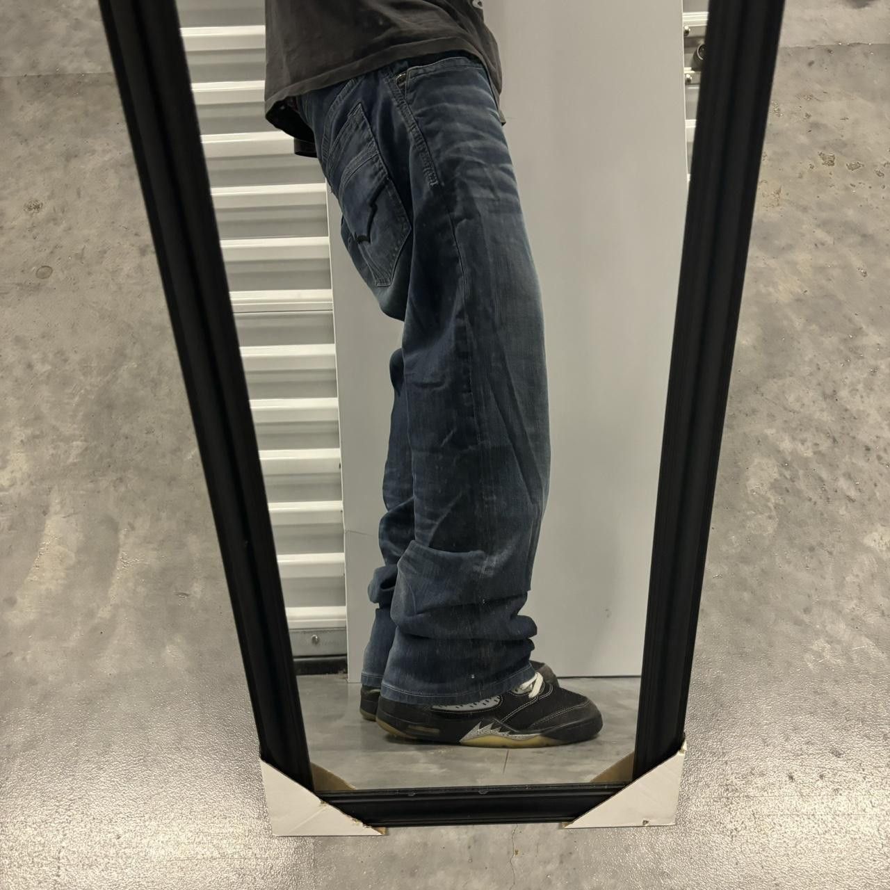 Japanese Brand × Vintage Crazy Vintage Y2K/2000s Grunge Dark Wash Bootcut Denim Jeans! Size US 34 / EU 50 - 2 Thumbnail