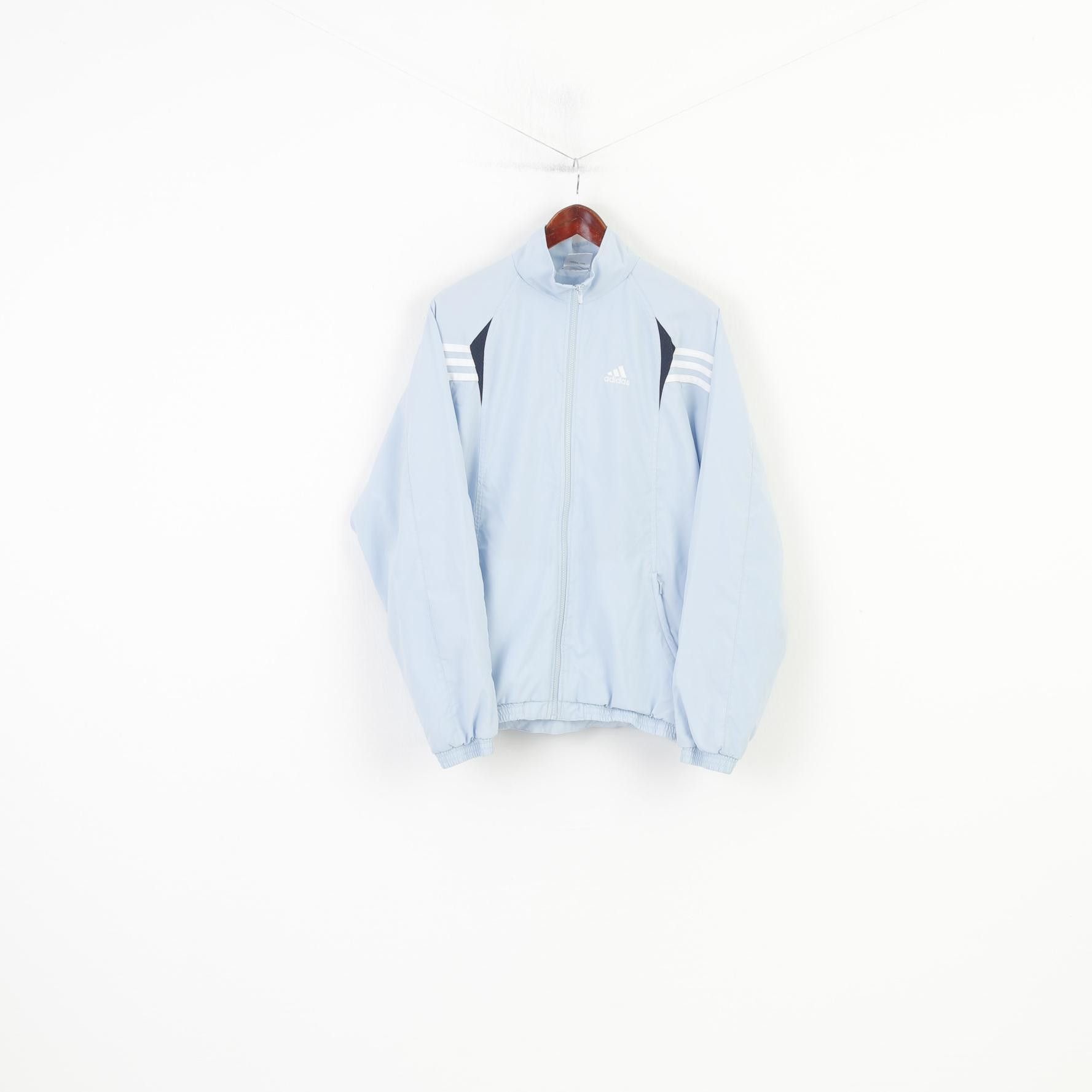 Adidas Adidas Men M Jacket Light Blue Full Zipper Pockets 9820 Size US M / EU 48-50 / 2 - 2 Thumbnail
