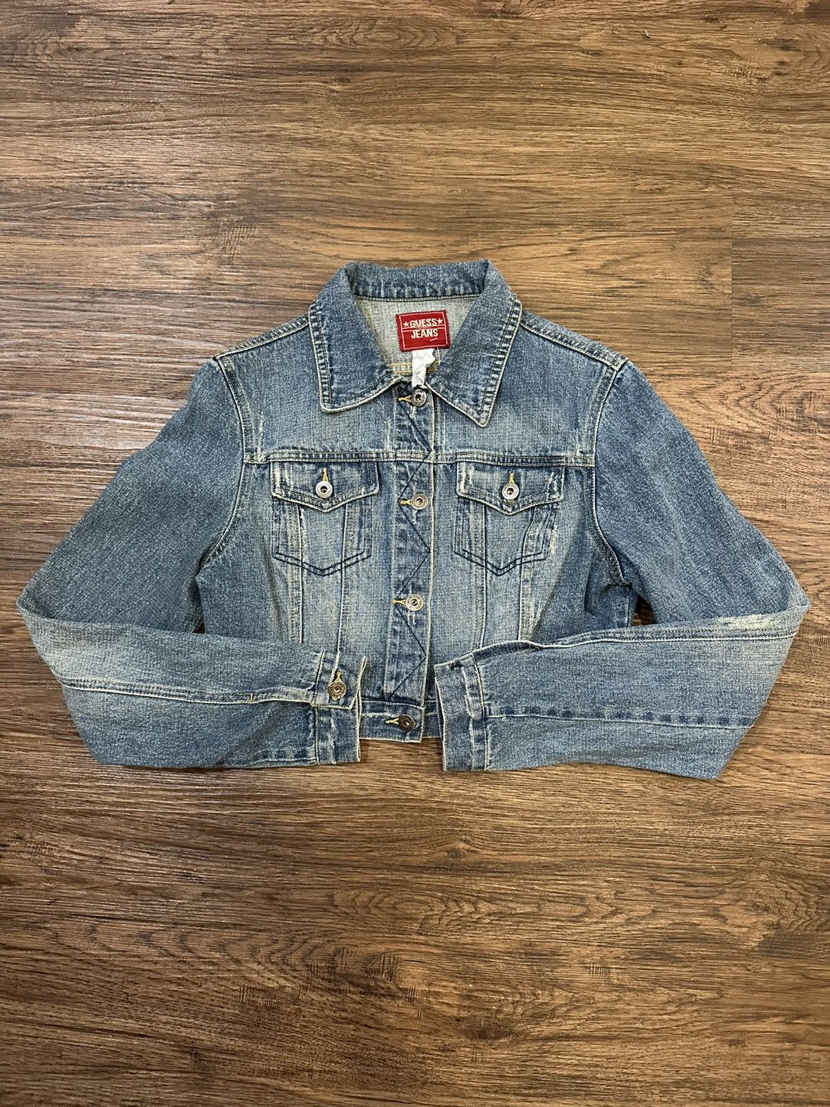 Guess Vintage Guess Cropped Jean Jacket Size L / US 10 / IT 46 - 1 Thumbnail