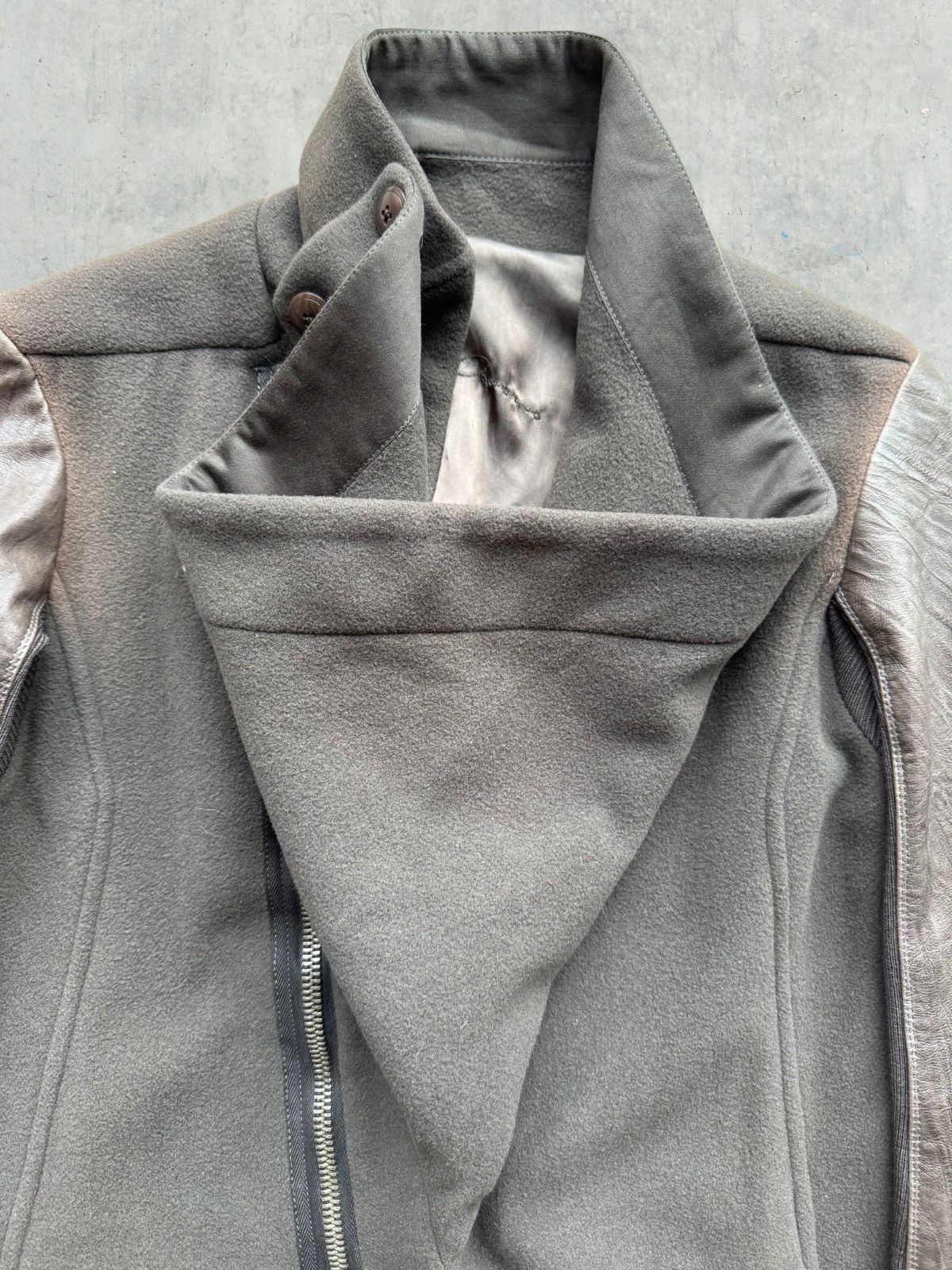 Rick Owens Rick Owens Plinth A/W 13 Funnel Neck Wool Coat Size US M / EU 48-50 / 2 - 3 Thumbnail