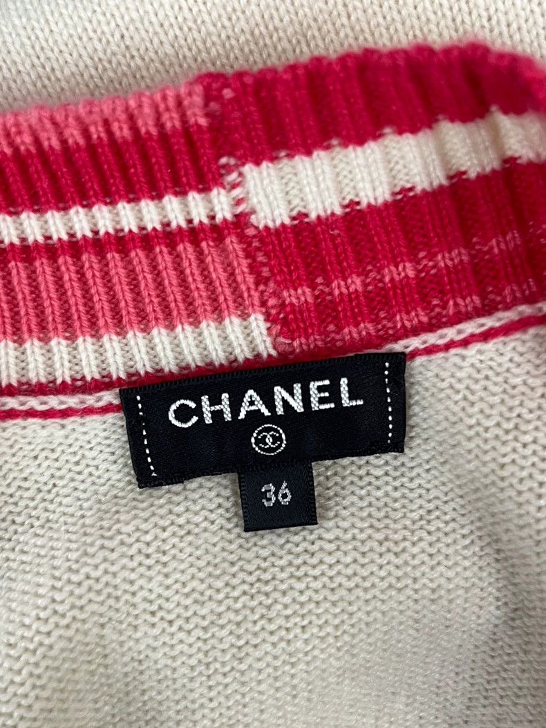 Chanel Chanel Color-blocked V-neck cashmere cardigan coat Size XS / US 0-2 / IT 36-38 - 4 Thumbnail
