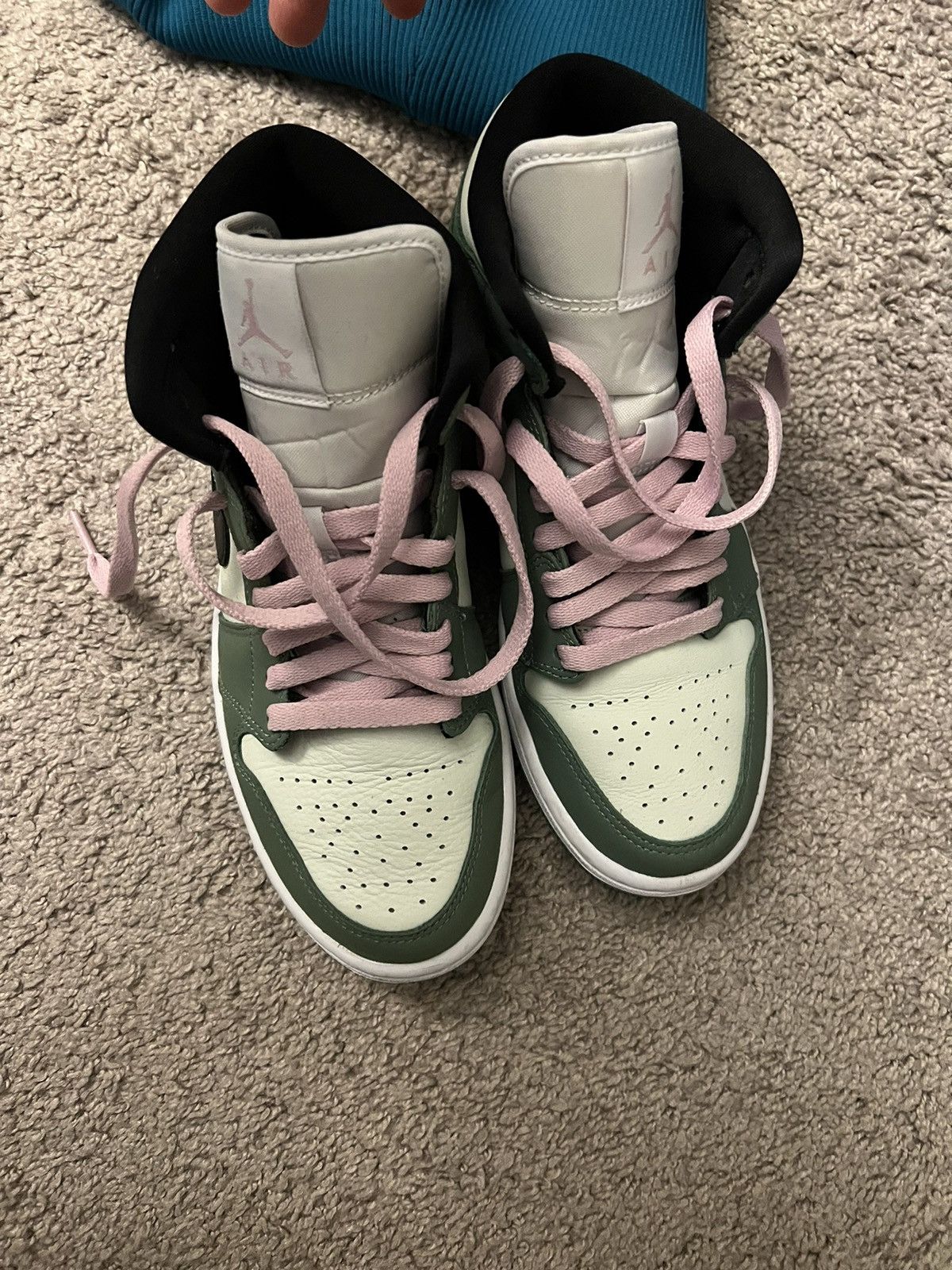 image of Jordan Nike Wmns Air Jordan 1 Mid Se “Dutch Green” Shoes, Women's (Size 7.5)