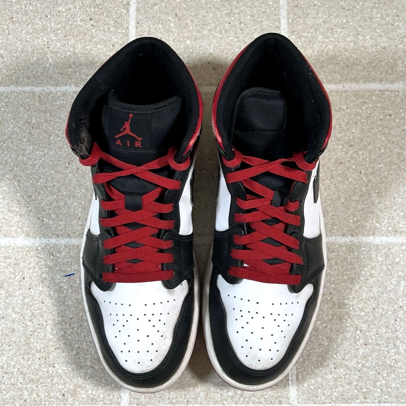 Jordan Brand Jordan Air Jordan 1 Mid Sneaker Gym Red Black White DQ8426-106 Leather Mid Top Men Size US L / EU 52-54 / 3 - 3 Thumbnail