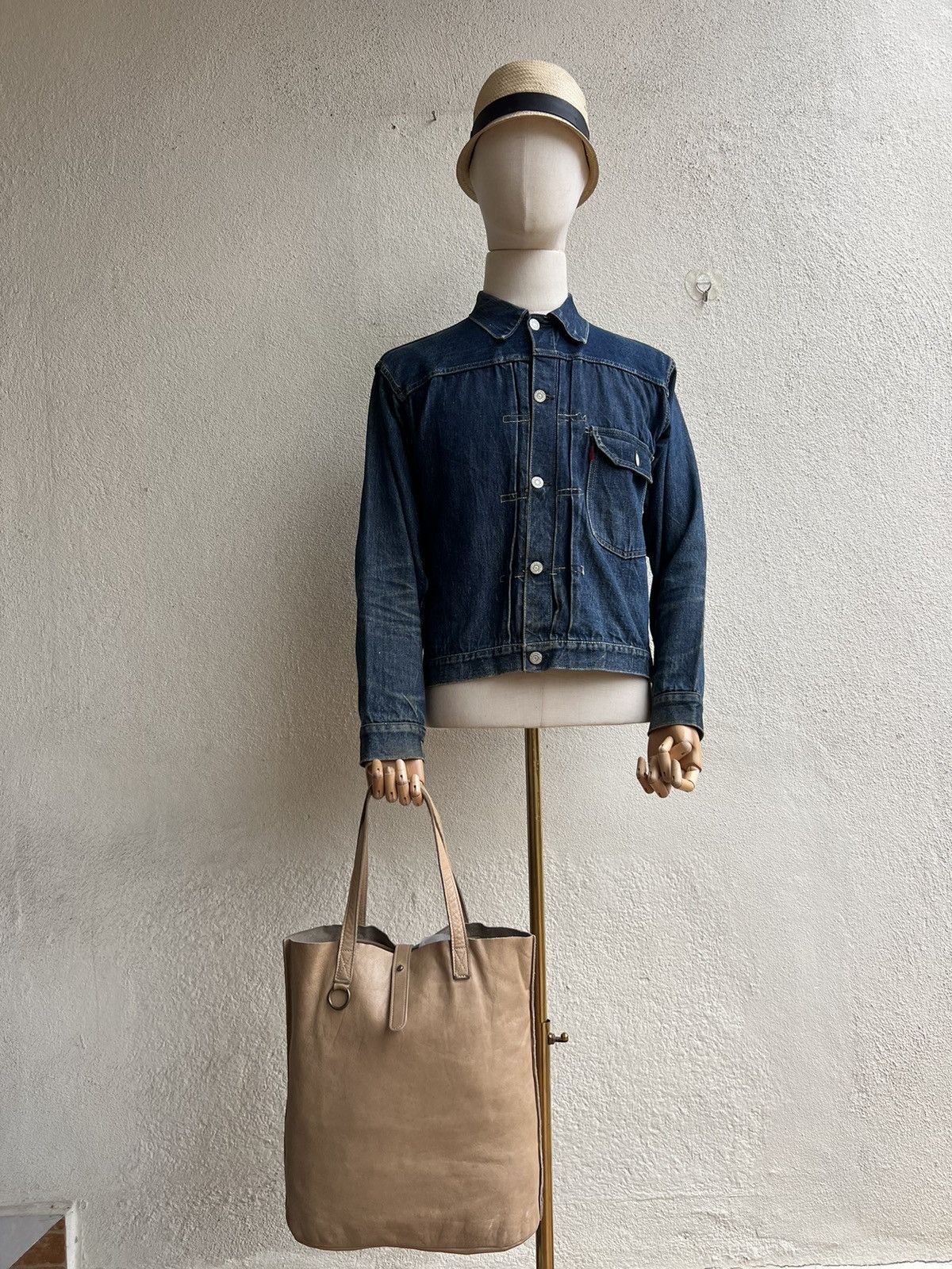 Leather Vintage Orobianco Italy Patina Leather Tote Bag Size ONE SIZE - 1 Thumbnail