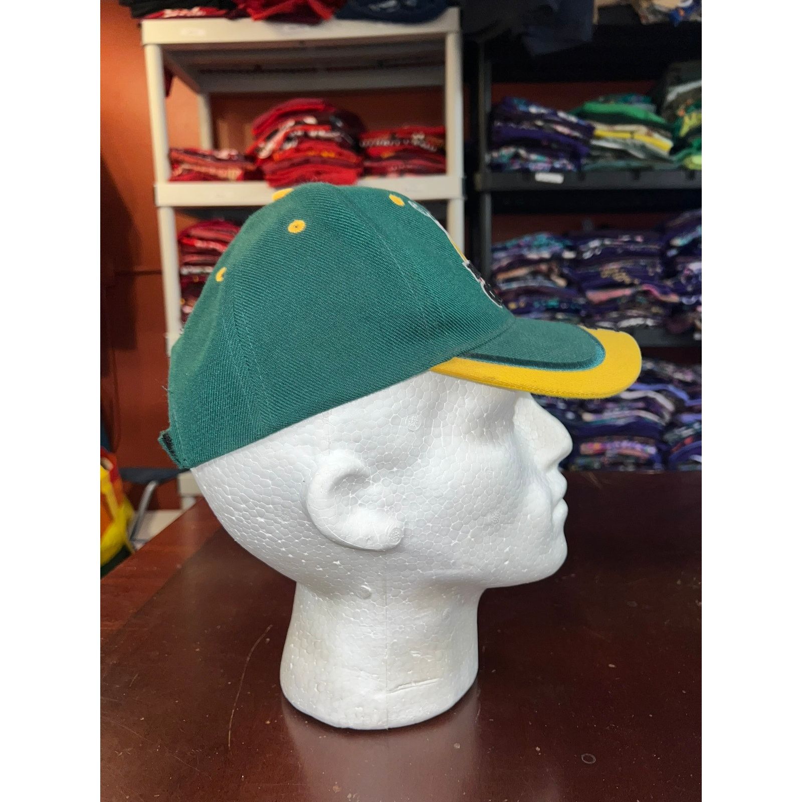 Vintage Vintage Cowboy Hat 100% Cowboy Horse TX Texas Green Cap Size ONE SIZE - 5 Thumbnail