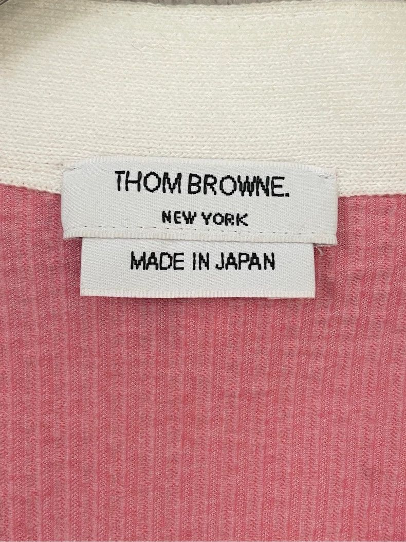 Thom Browne Thom browne Pink and white striped back sequin badminton ca Size S / US 4 / IT 40 - 6 Thumbnail