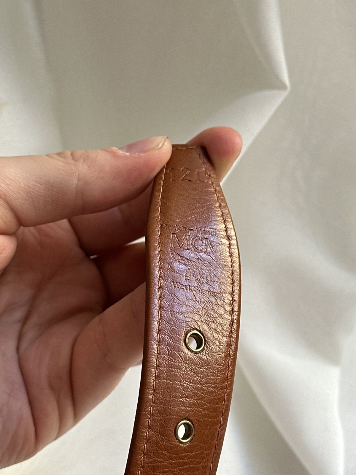 MCM MCM Vintage Rare Luxuru Old Money Brown Leather Belt Size 38 - 3 Thumbnail