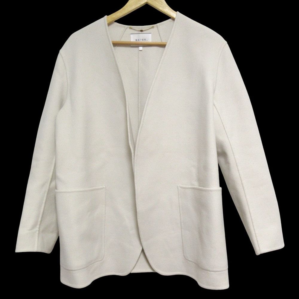 Other Other BEIGE ACTON JACKET Wool Collarless Jacket Others Outerwear JKCWBW0230 DUTY FREE for USA Size ONE SIZE - 1 Thumbnail