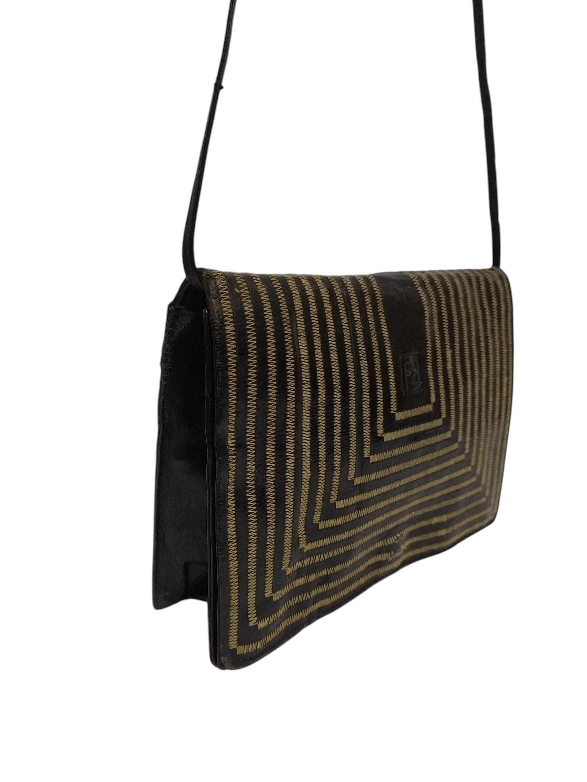 Fendi Vintage 80s FENDI Logo Envelope Patent Leather Crossbody Size ONE SIZE - 4 Thumbnail