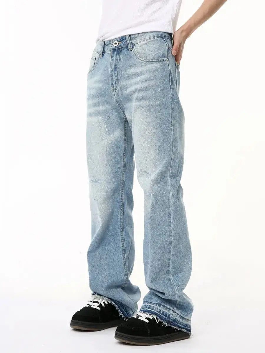 Japanese Brand Retro micro flared casual jeans Size US 32 / EU 48 - 2 Thumbnail