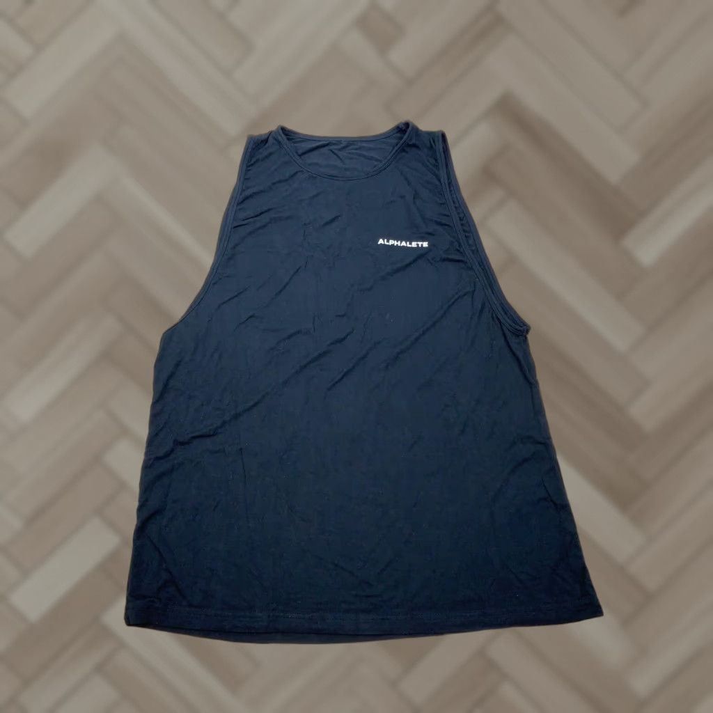 Vintage Mens ALPHALETE Sleeveless T-Shirt Black Small Gym Activewear #3590 Size US S / EU 44-46 / 1 - 1 Thumbnail