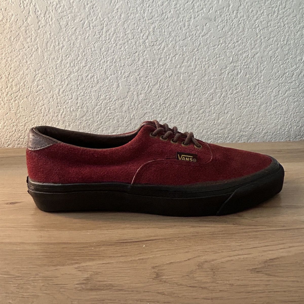 Vans Vintage Vans Burgundy Suede Era Sneaker Made In USA 80s NOS Size US 9 / EU 42 - 9 Thumbnail