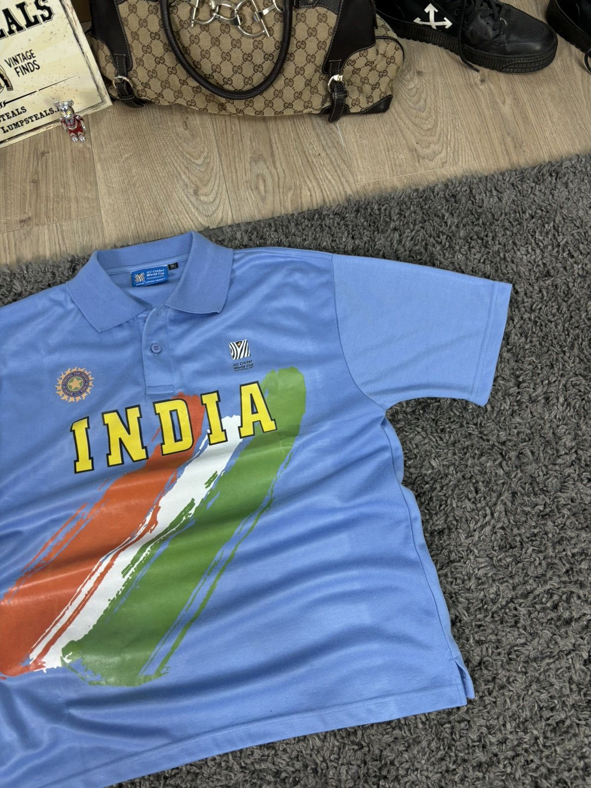Japanese Brand × Vintage Vintage Hip Hop Boxy India Cricket Jersey Skate Y2K Sport Size US XL / EU 56 / 4 - 4 Thumbnail