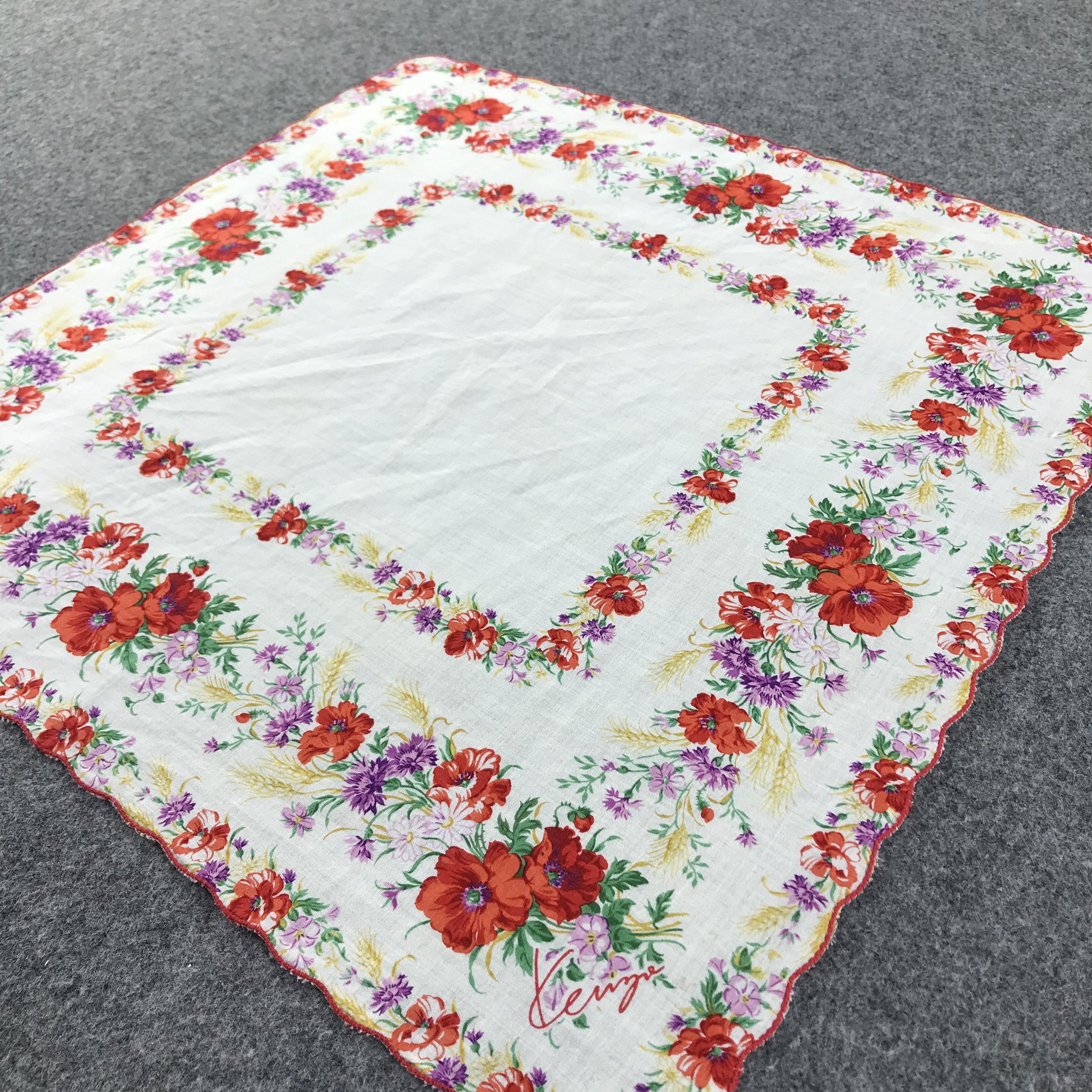 Kenzo Kenzo Floral Handkerchief Neckerchief Bandana H174 Size ONE SIZE - 5 Thumbnail