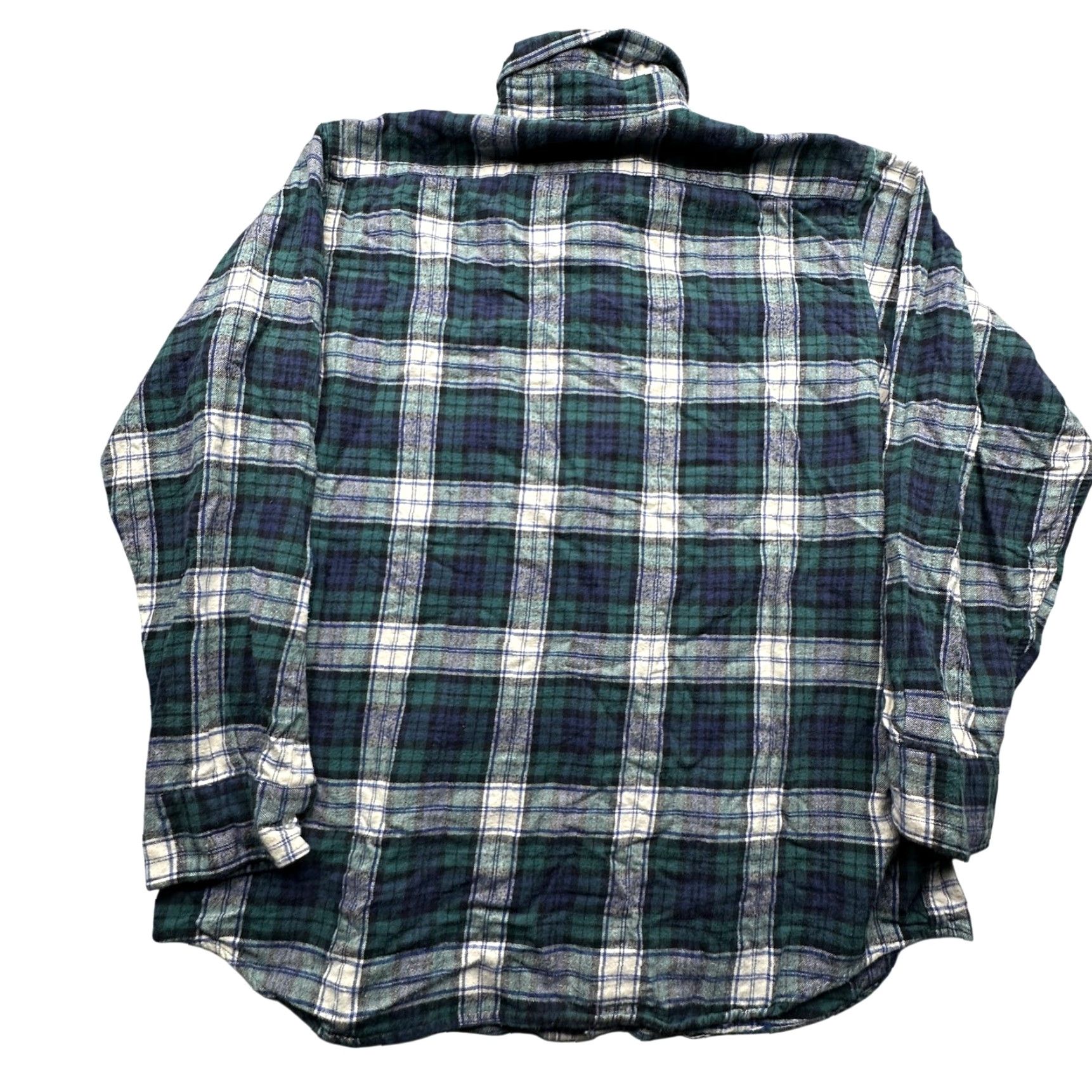 Vintage VINTAGE LL Bean Green Plaid Flannel Button Up Large Long Sleeve Button Down Shirt Mens Size US L / EU 52-54 / 3 - 2 Thumbnail