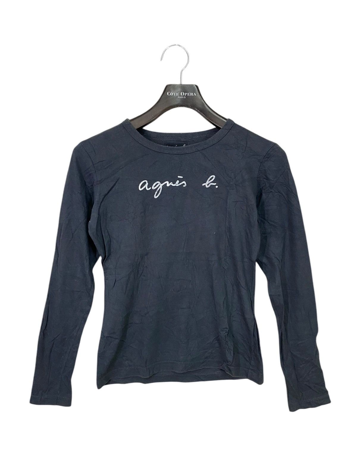 Designer × Japanese Brand × agnes b. Agnes b paris spell out tshirt longsleeve Size S / US 4 / IT 40 - 1 Thumbnail