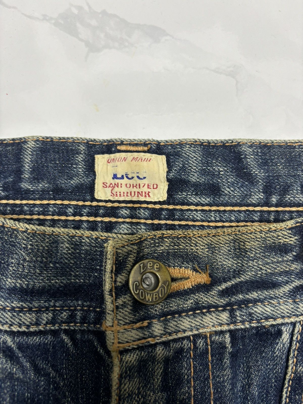 Lee VINTAGE LEE UNION MADE X ABAHOUSE MUD WASH DISTRESSED DENIM Size US 32 / EU 48 - 8 Thumbnail