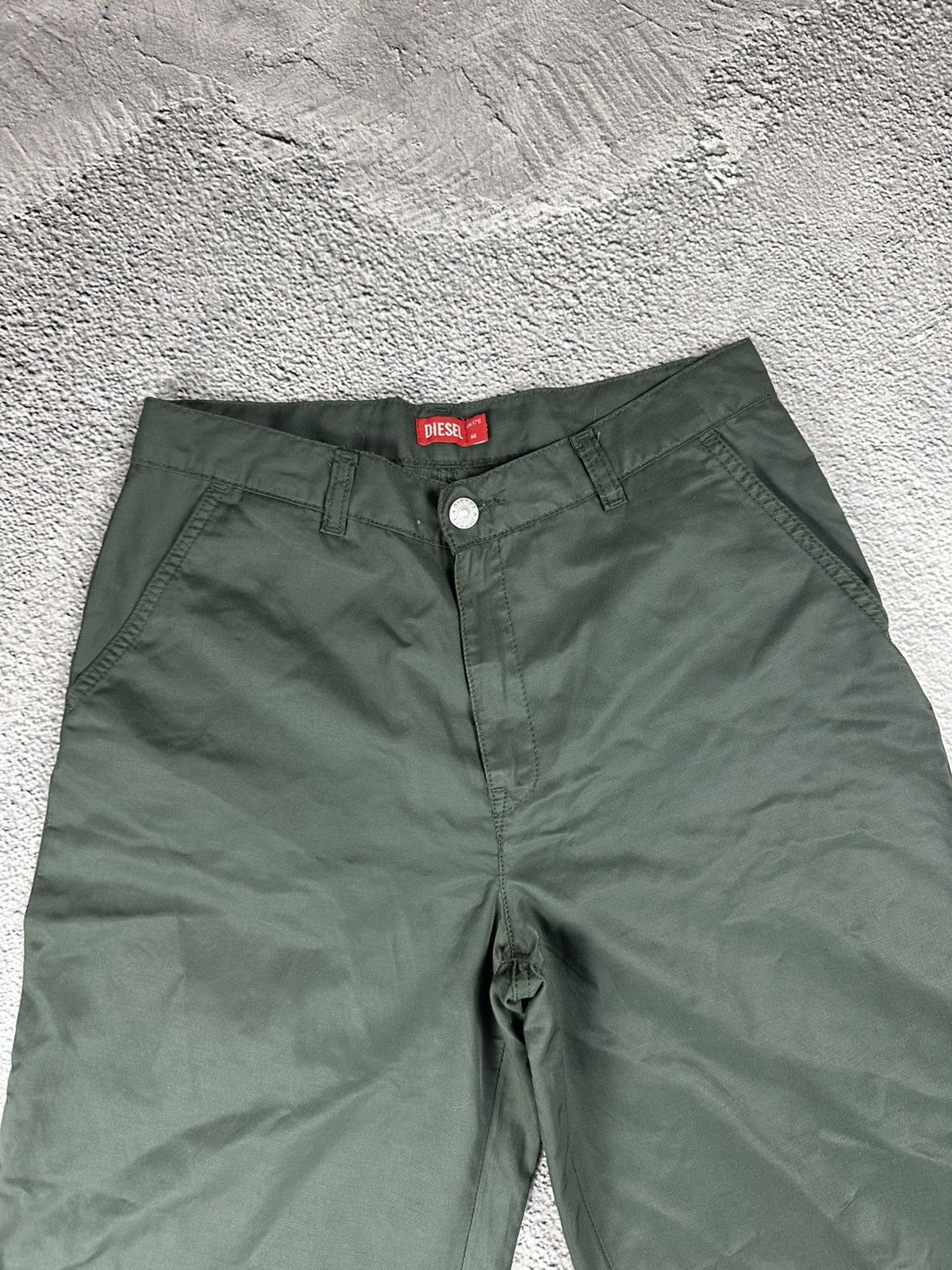 Diesel Diesel Woman’s Green Straight Leg Pants Baggy Japan Style Size 26" / US 2 / IT 38 - 6 Thumbnail