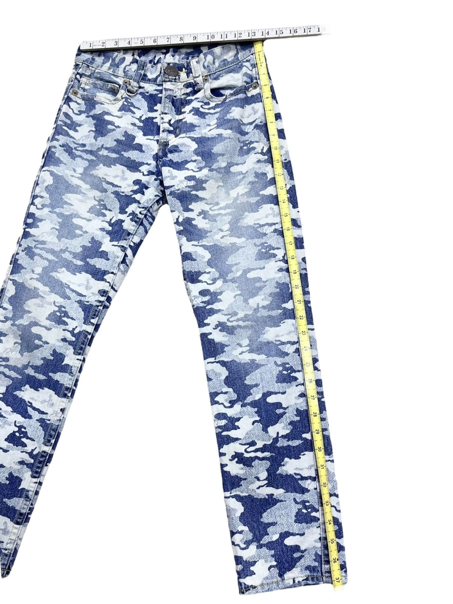 Japanese Brand FYE🔥Luxury Camo Print Denim Inspired by Hysteric Glamour Size US 27 - 9 Thumbnail