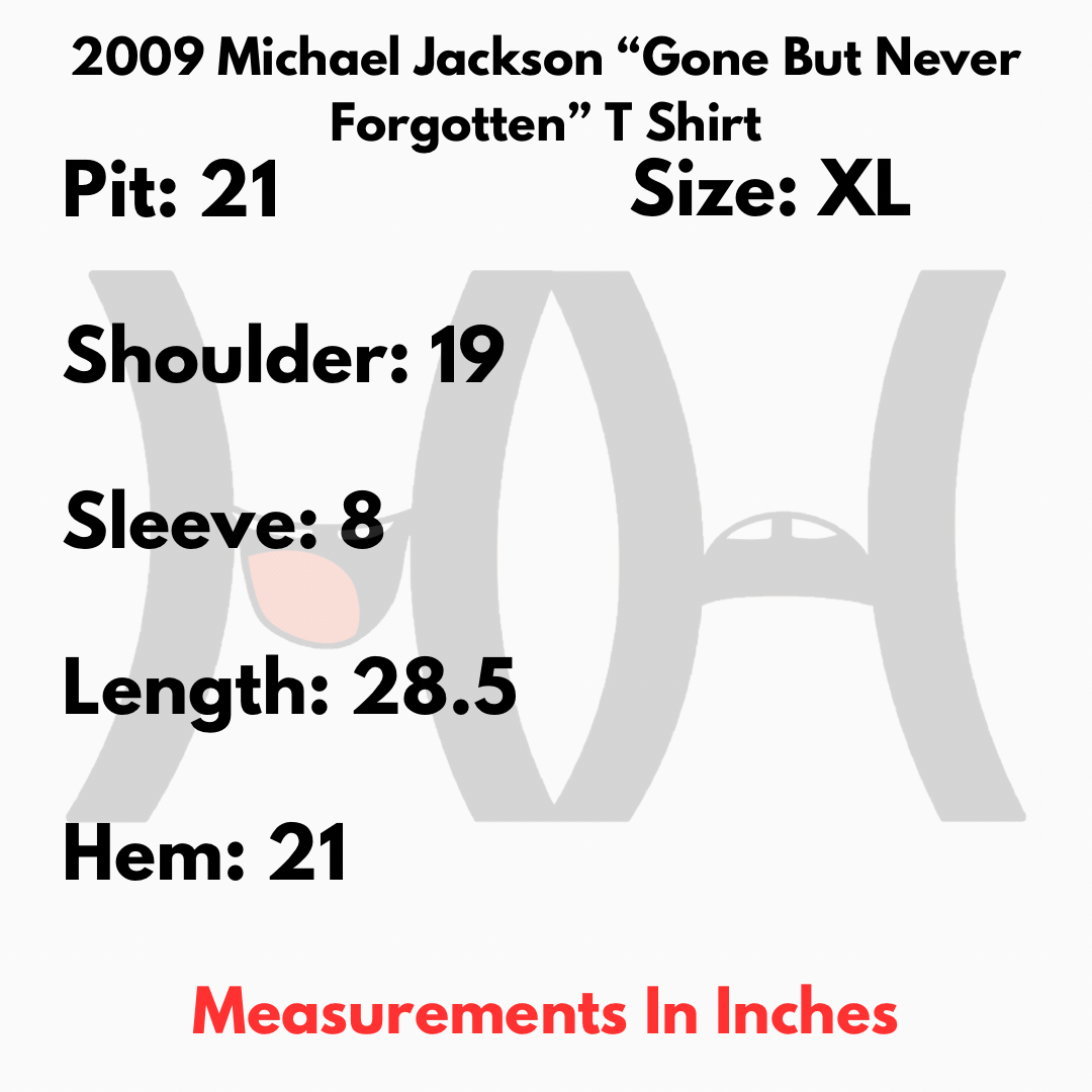 Michael Jackson × Rap Tees 2009 Michael Jackson “Gone But Never Forgotten” T Shirt Size US XL / EU 56 / 4 - 4 Thumbnail