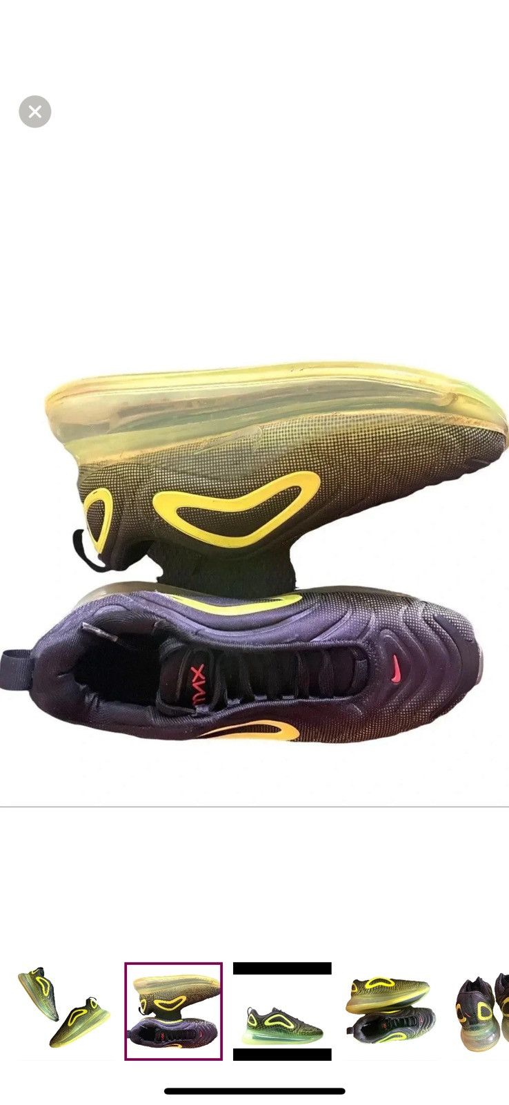 Nike Nike Air Max 720 Black/Bright Crimson-Volt LIMITED EDITION! Size US 8.5 / IT 38.5 - 2 Thumbnail