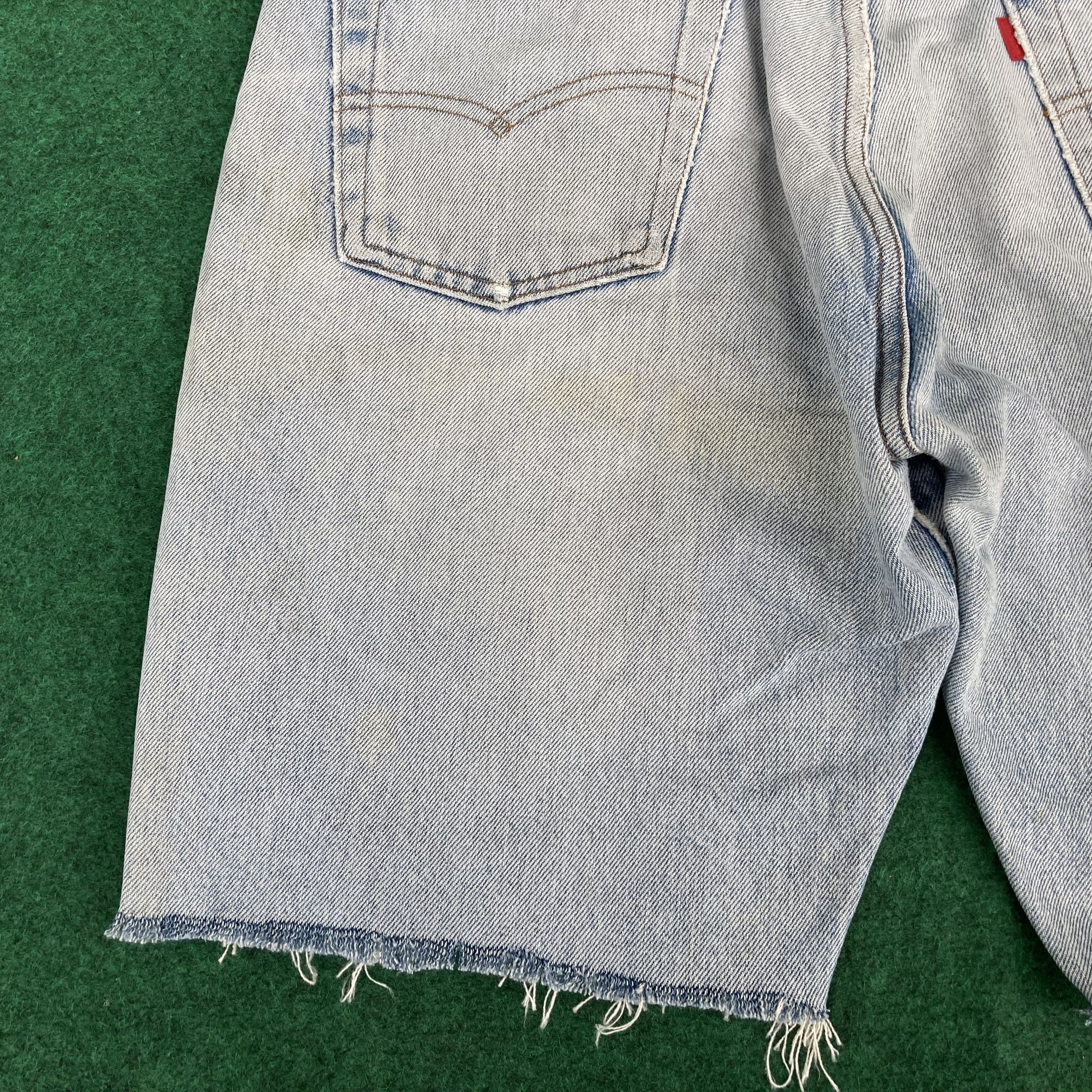 Levi's × Vintage Vtg Levis 501 Button 245 Short Redline Selvedge Jorts Jeans Size US 32 / EU 48 - 12 Thumbnail
