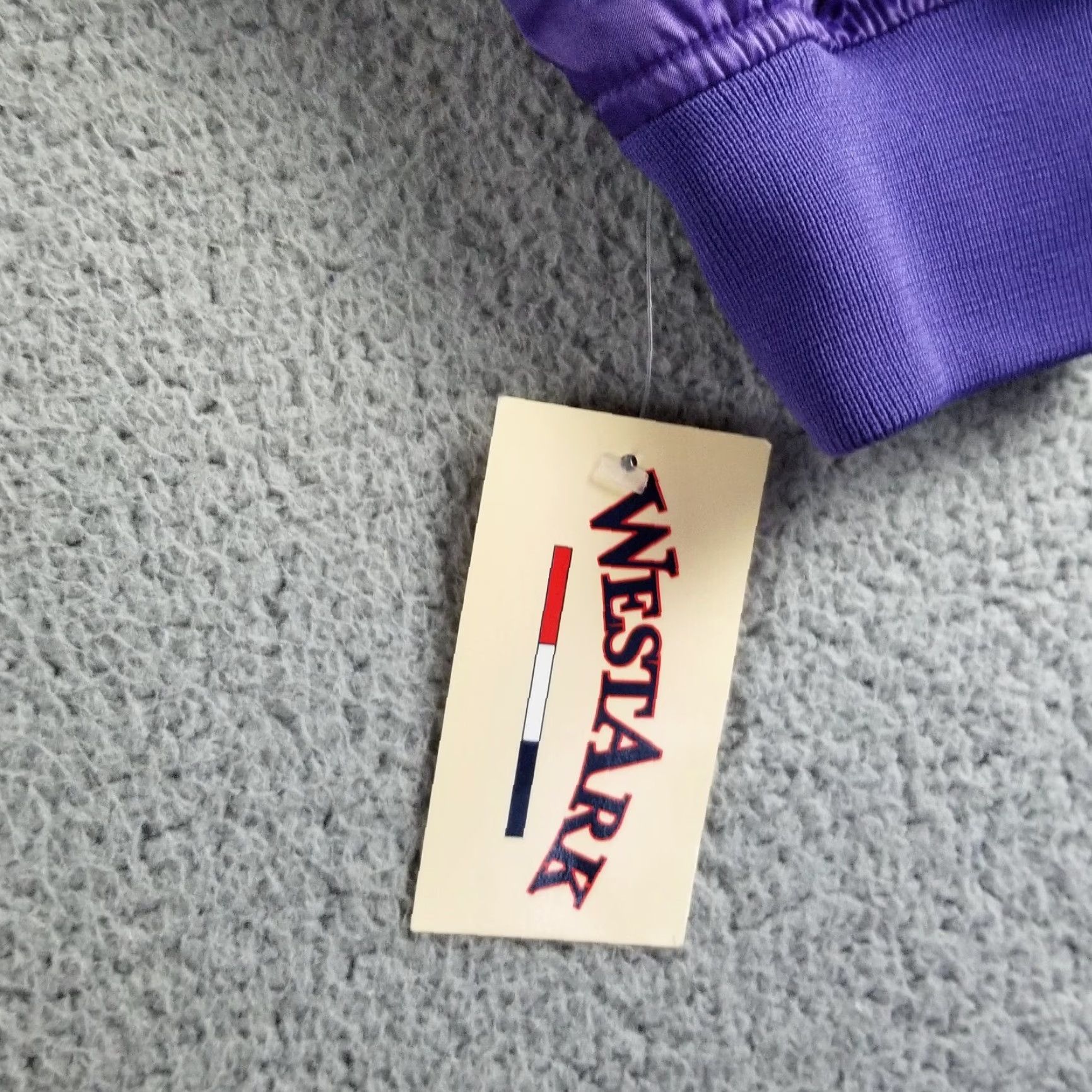 Vintage VINTAGE West Ark Oregon Satin Jacket L Mens Bomber Jacket Purple Satin Nylon Lined Embroidered Logo USA Flower Preppy Retro 90s Party/Cocktail Size US L / EU 52-54 / 3 - 3 Thumbnail