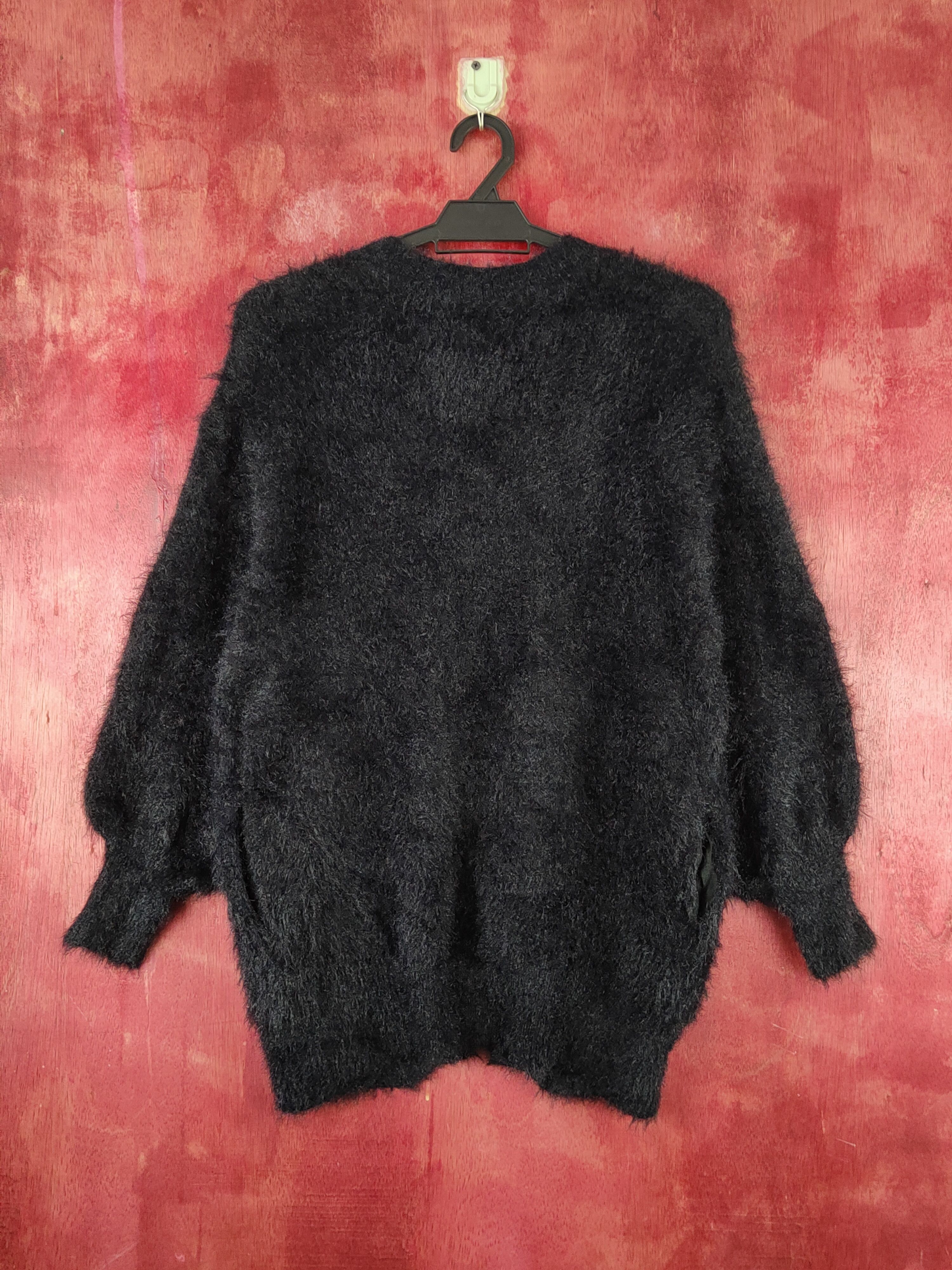 Japanese Brand GU Black Shag Shaggy Fur Mohair Knitwear Cardigan #S1902 Size M / US 6-8 / IT 42-44 - 7 Thumbnail