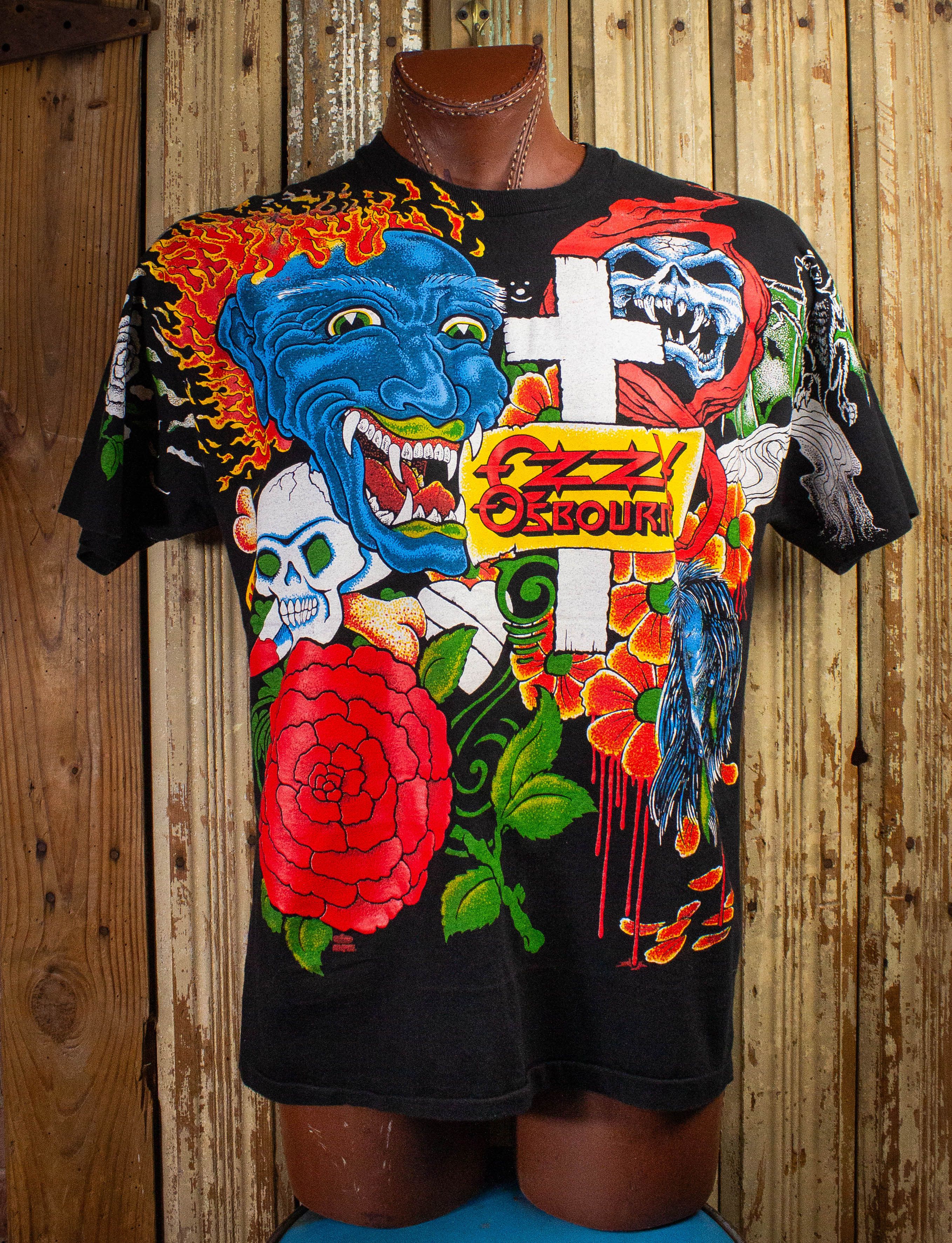 Vintage Ozzy Osbourne Tattoos Concert T Shirt 1992