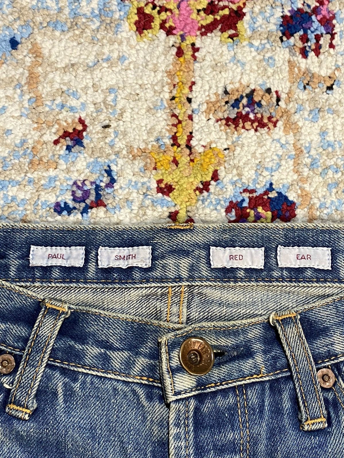 Paul Smith Selvedge Paul Smith Red Ear Japan Rework Patch Denim Jeans Size US 34 / EU 50 - 15 Thumbnail