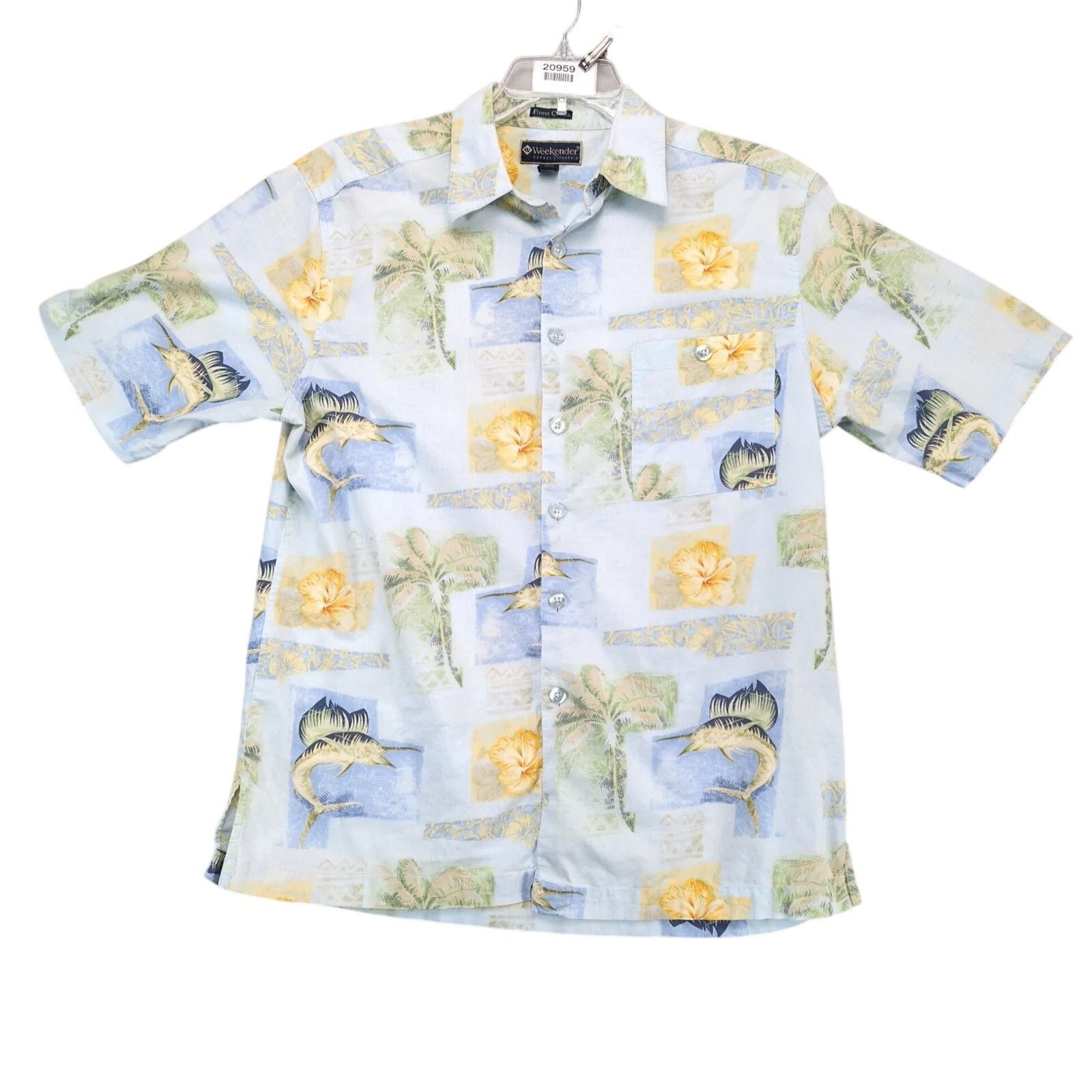 Vintage Weekender Button Up Tropical Fishing Shirt Men's L Hawaiian Size US L / EU 52-54 / 3 - 1 Thumbnail