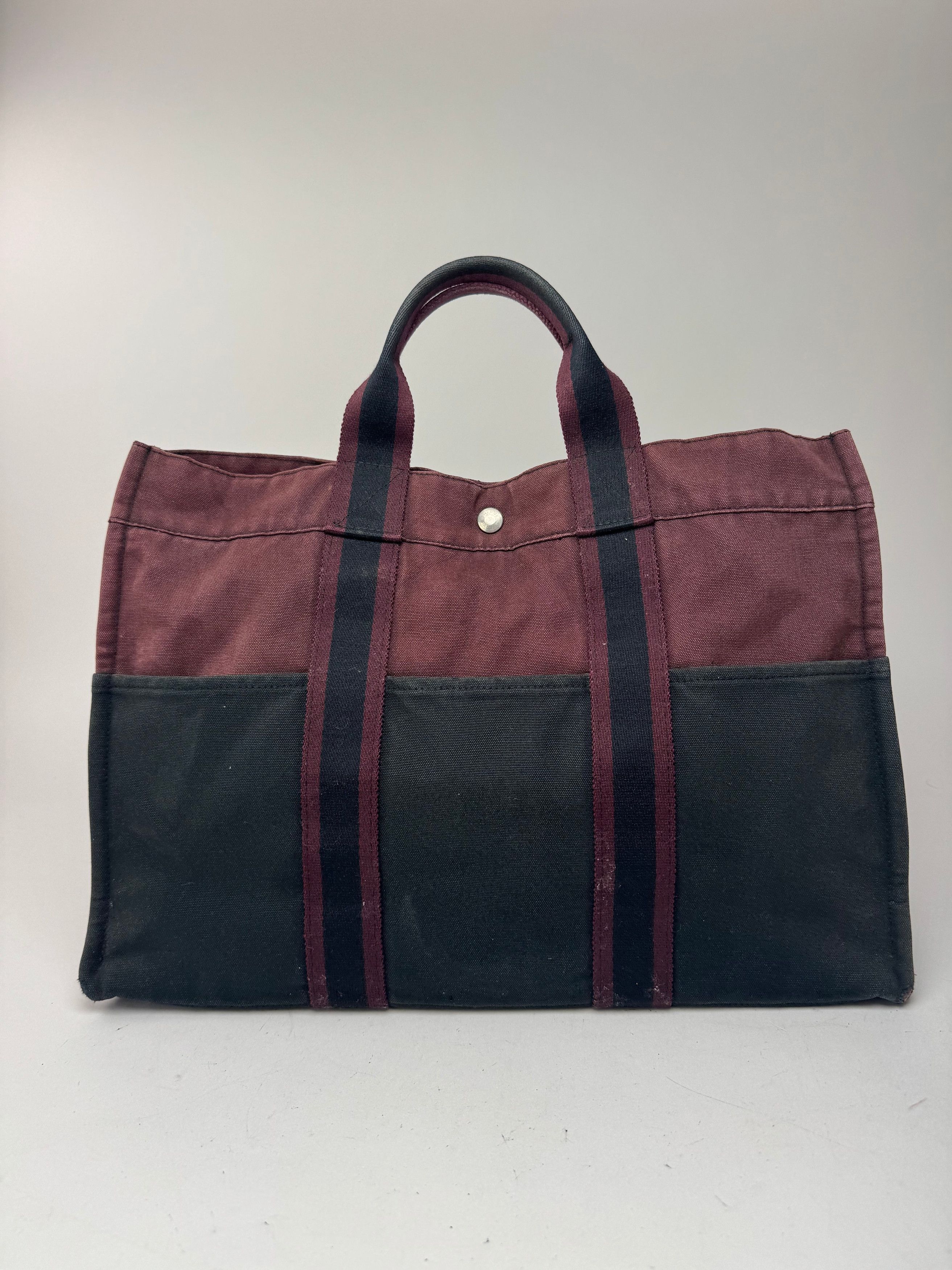 Other Vintage Hermes Cotton Tote purple black Size ONE SIZE - 1 Thumbnail