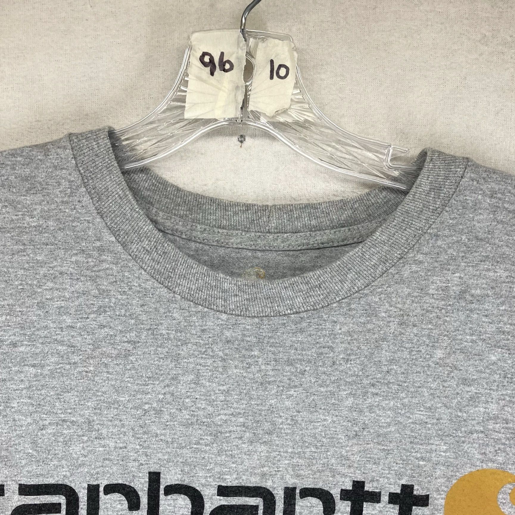 Carhartt VINTAGE Carhartt Mens Gray 2XL Carhartt Spell Out Short Sleeve T-Shirt Original Fit Size US XXL / EU 58 / 5 - 4 Thumbnail