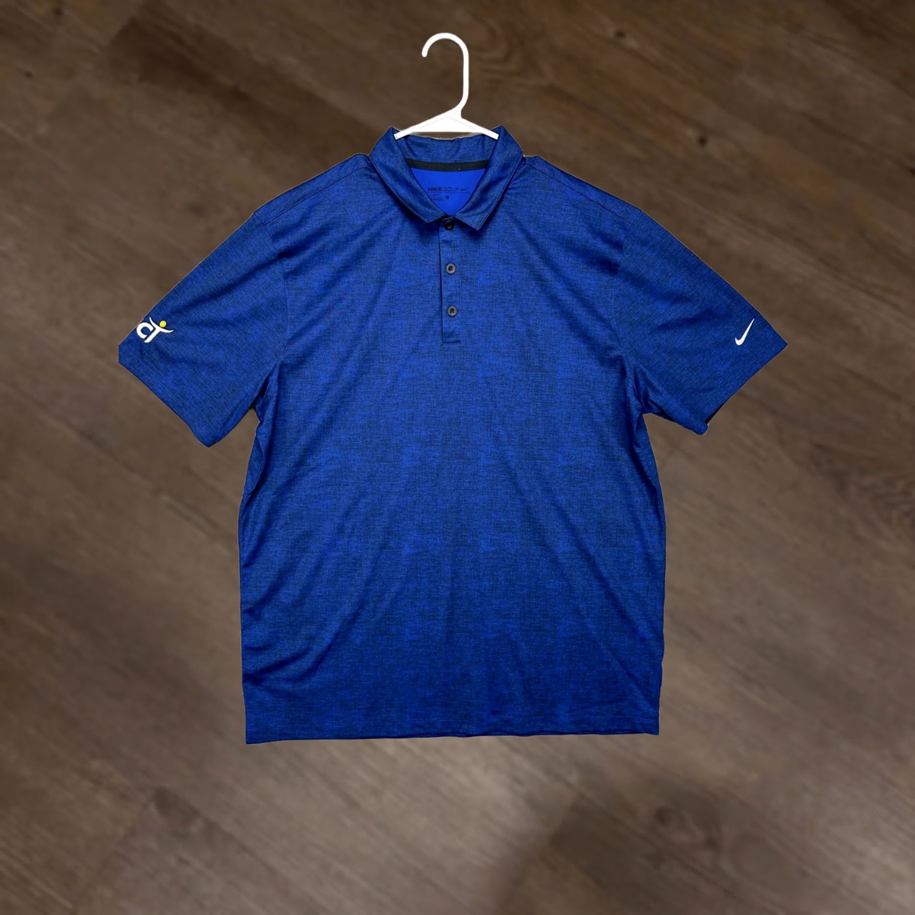 Nike Nike Golf Shirt Polo Athletic Swoosh Dri-Fit Blue Short Sleeve Mens Large XXL? (note: original size L) Size US L / EU 52-54 / 3 - 1 Thumbnail