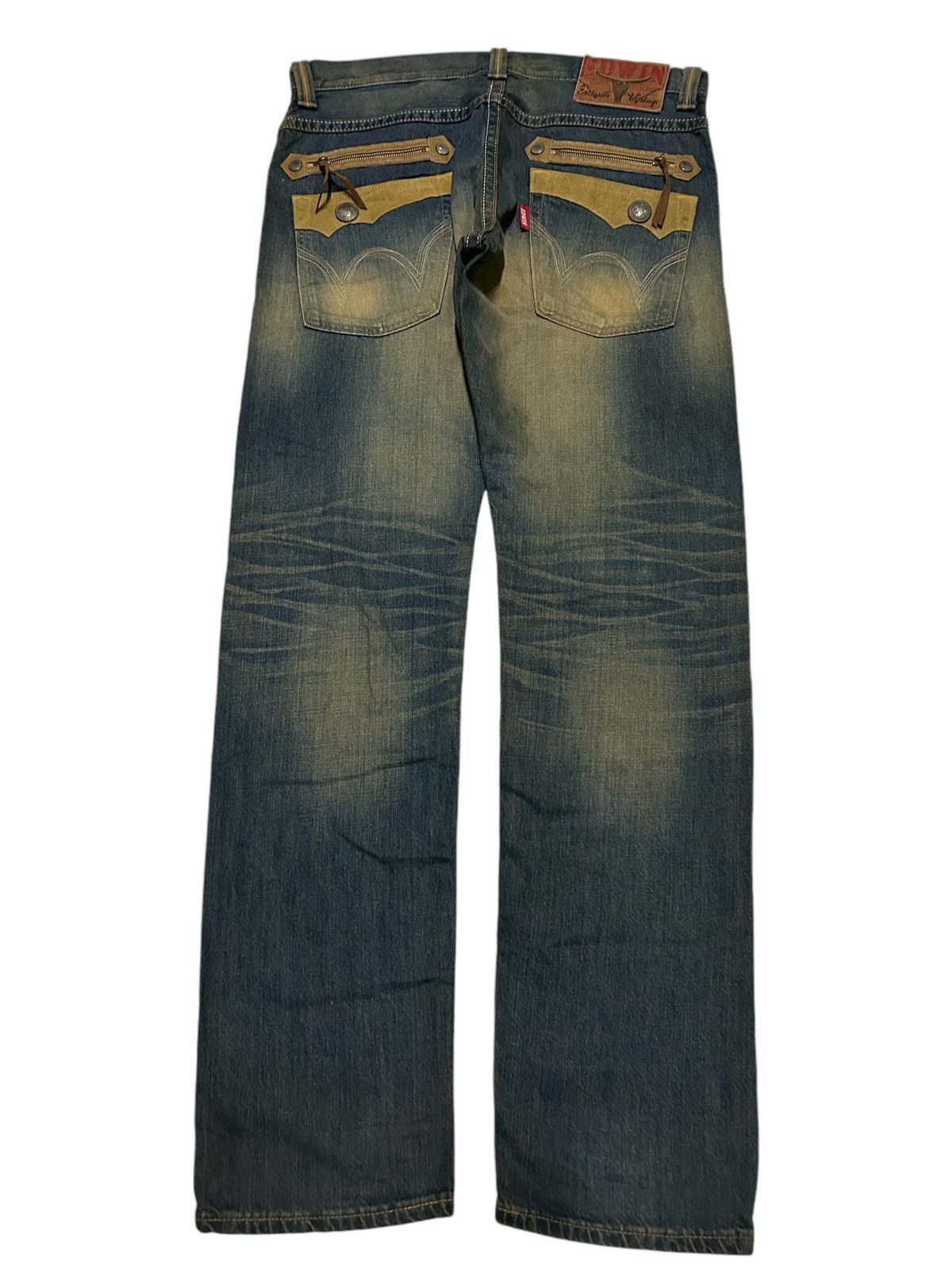 Edwin × Japanese Brand × Tornado Mart Edwin Exlusive Vintage Distressed Mud Wash Rare Denim 🎌☠️ Size US 37 - 1 Thumbnail