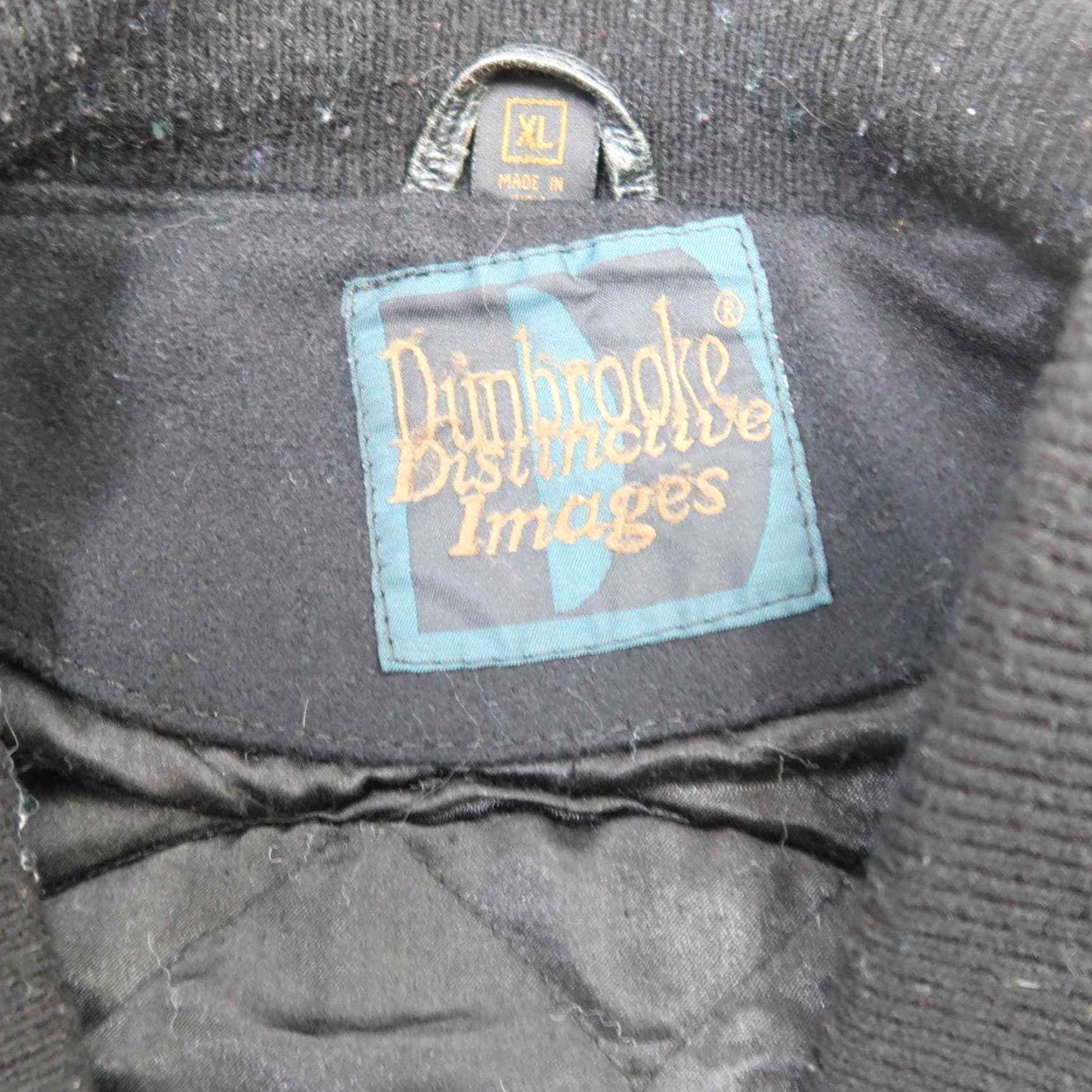 Dunbrooke VINTAGE Dunbrooke Bomber Jacket Lennox Black Wool and Leather Men XL 90s Snap Jacket Size US XL / EU 56 / 4 - 5 Thumbnail