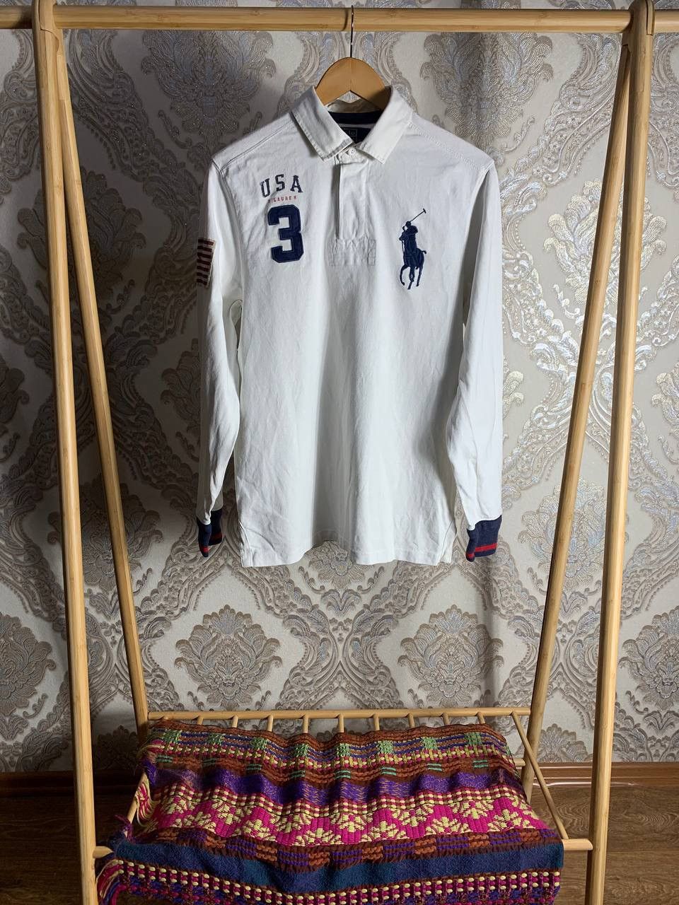 Polo Ralph Lauren VINTAGE POLO RALPH LAUREN USA FLAG DESIGNER RETRO Y2K 90s Size US M / EU 48-50 / 2 - 1 Thumbnail