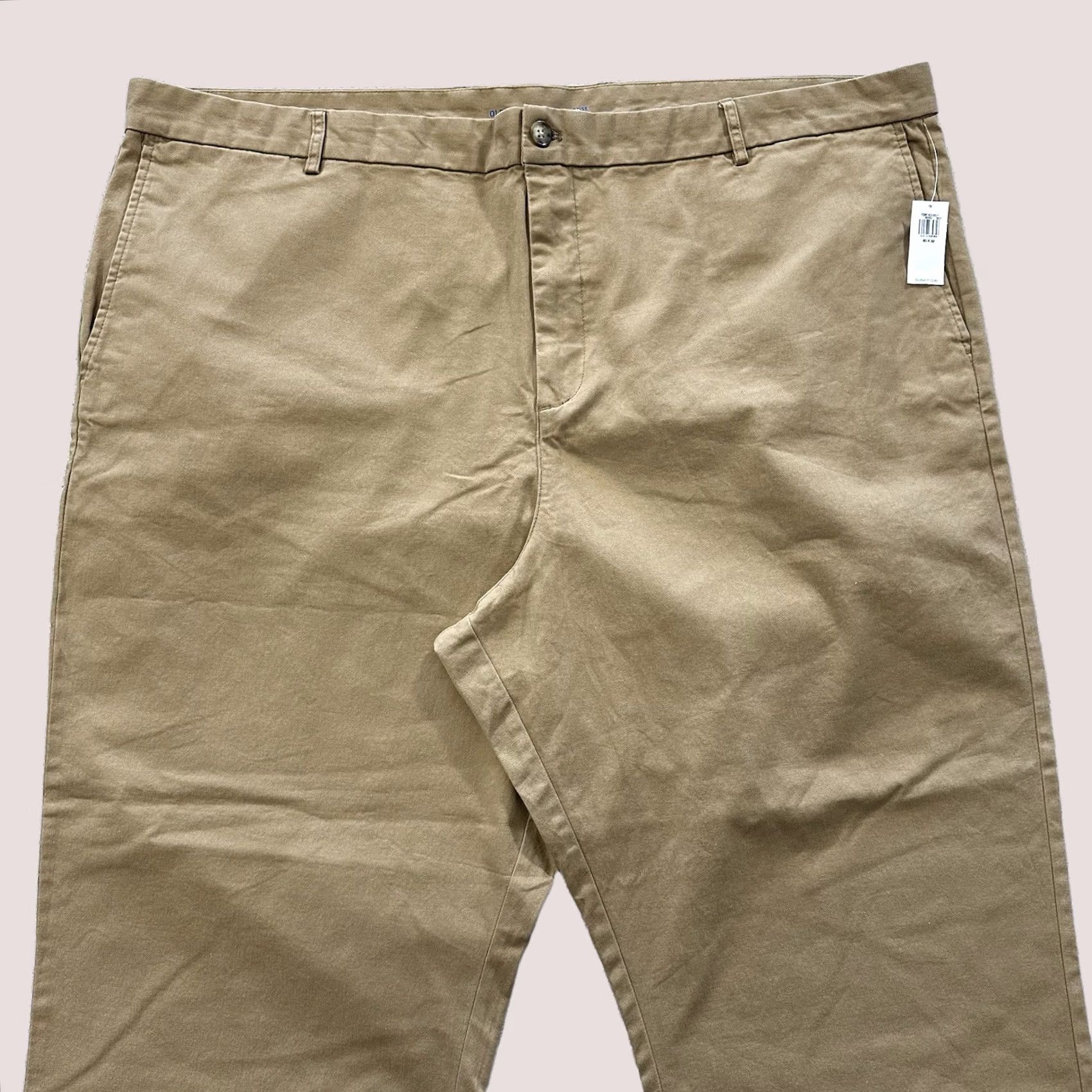 Old Navy Old Navy Khaki Pants Mens 50x32 Brown Flat Front Stretch Chino Big & Tall Size US 32 / EU 48 - 1 Thumbnail